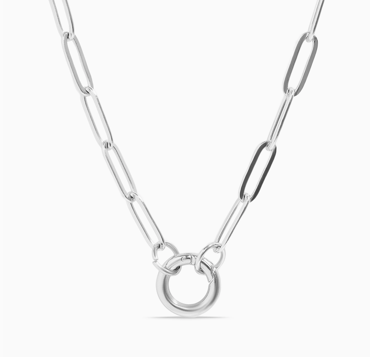 Silver paperclip chain