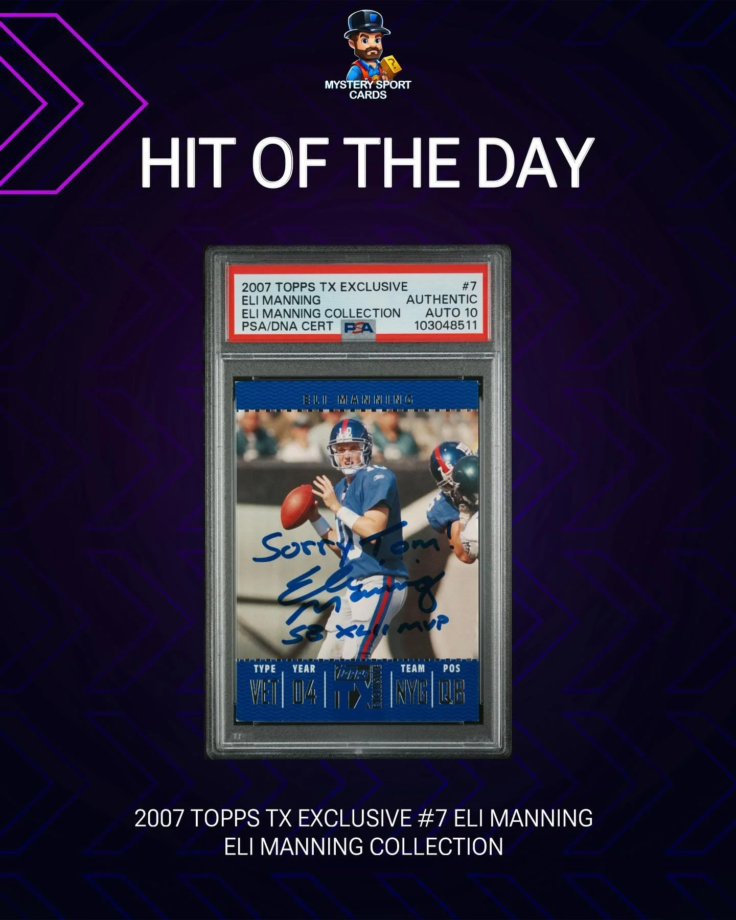 HOTD! 🏈 #sportscards #football #whatnot @whatnot #giants #manning #tombrady