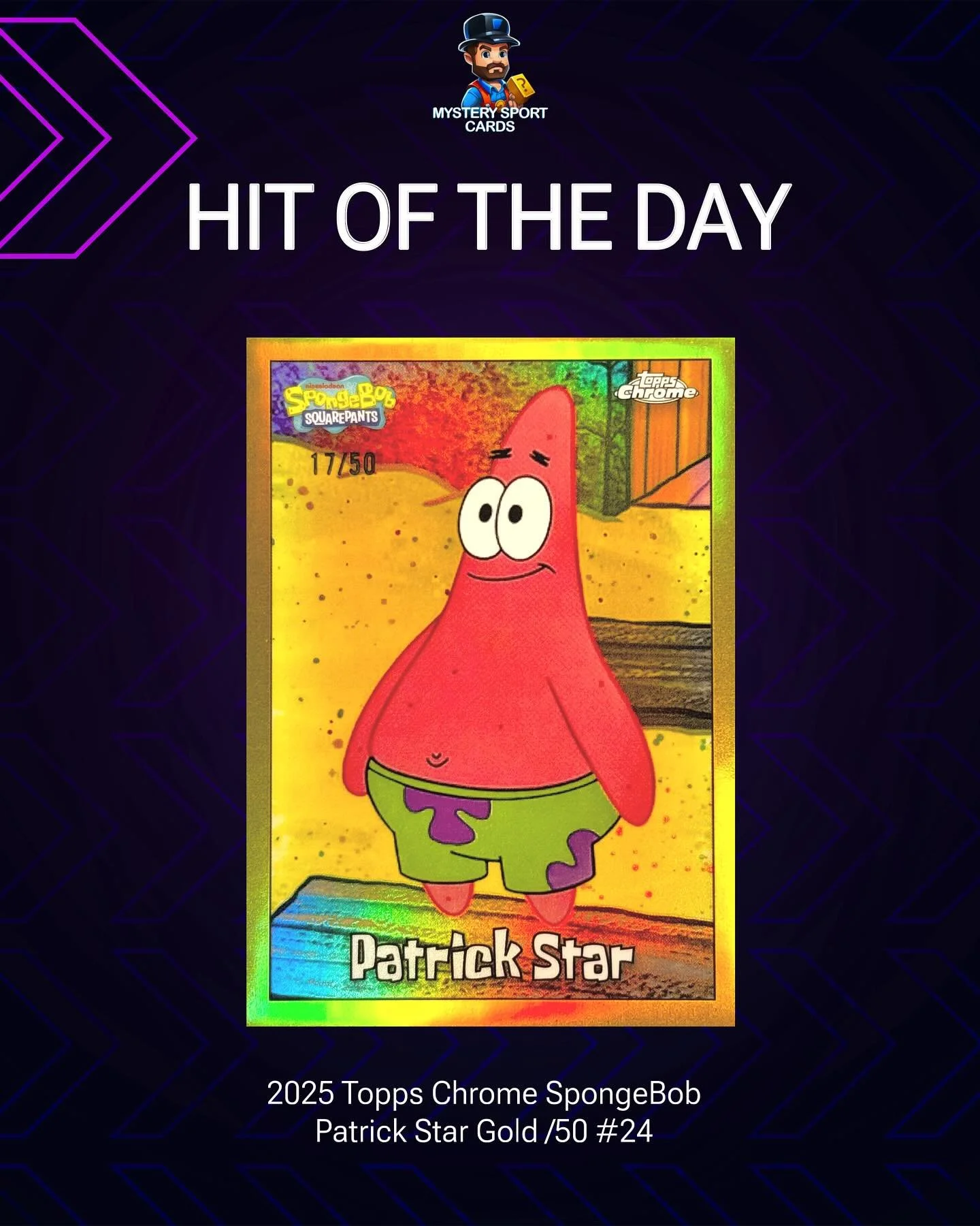 SpongeBob Hit of the Day, Let's Go! 🧽 #spongebob #topps @topps #patrick #patrickstar