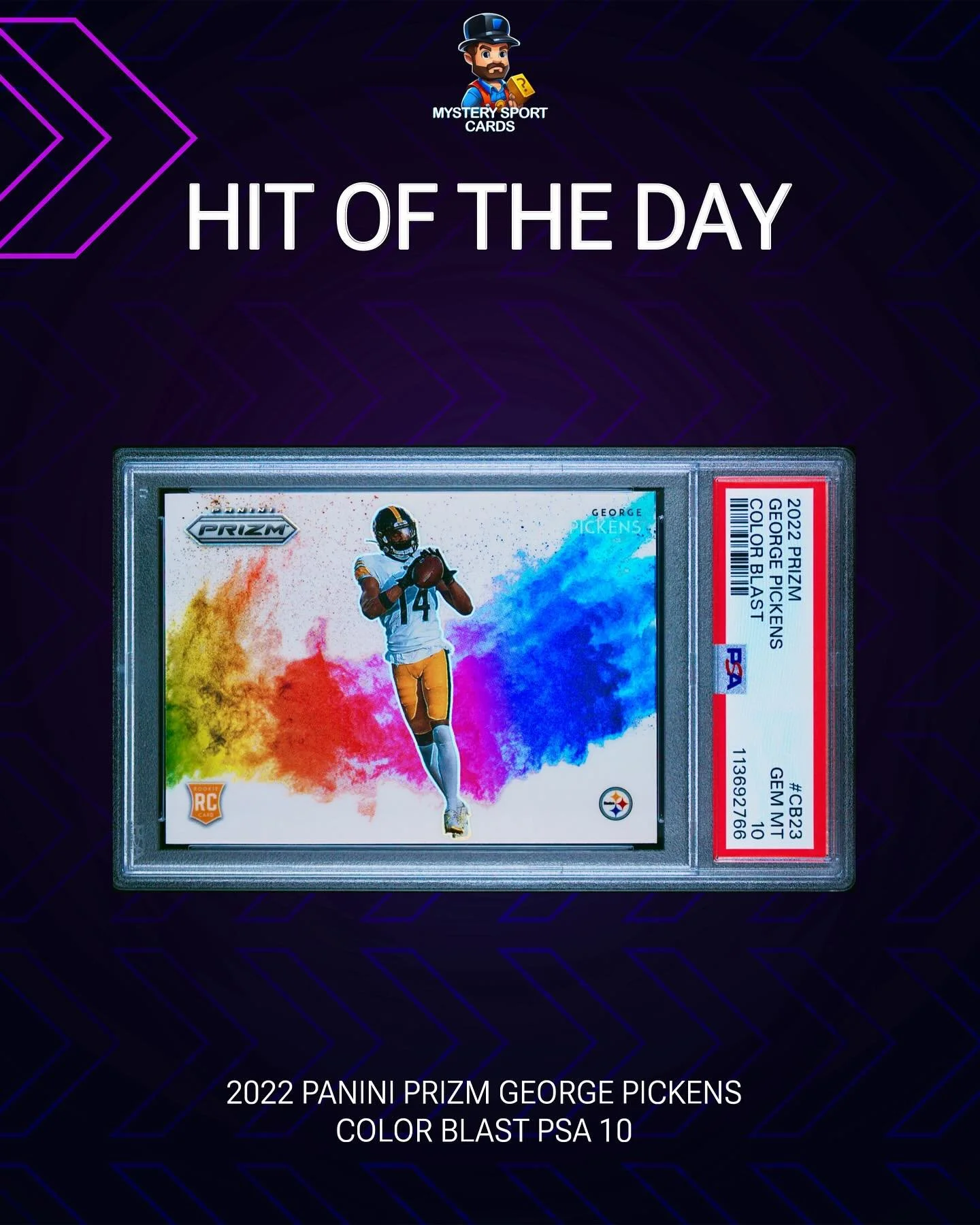 HIT OF THE DAY ALERT! 🔥 #nfl #sportscards #pickens #steelers #football