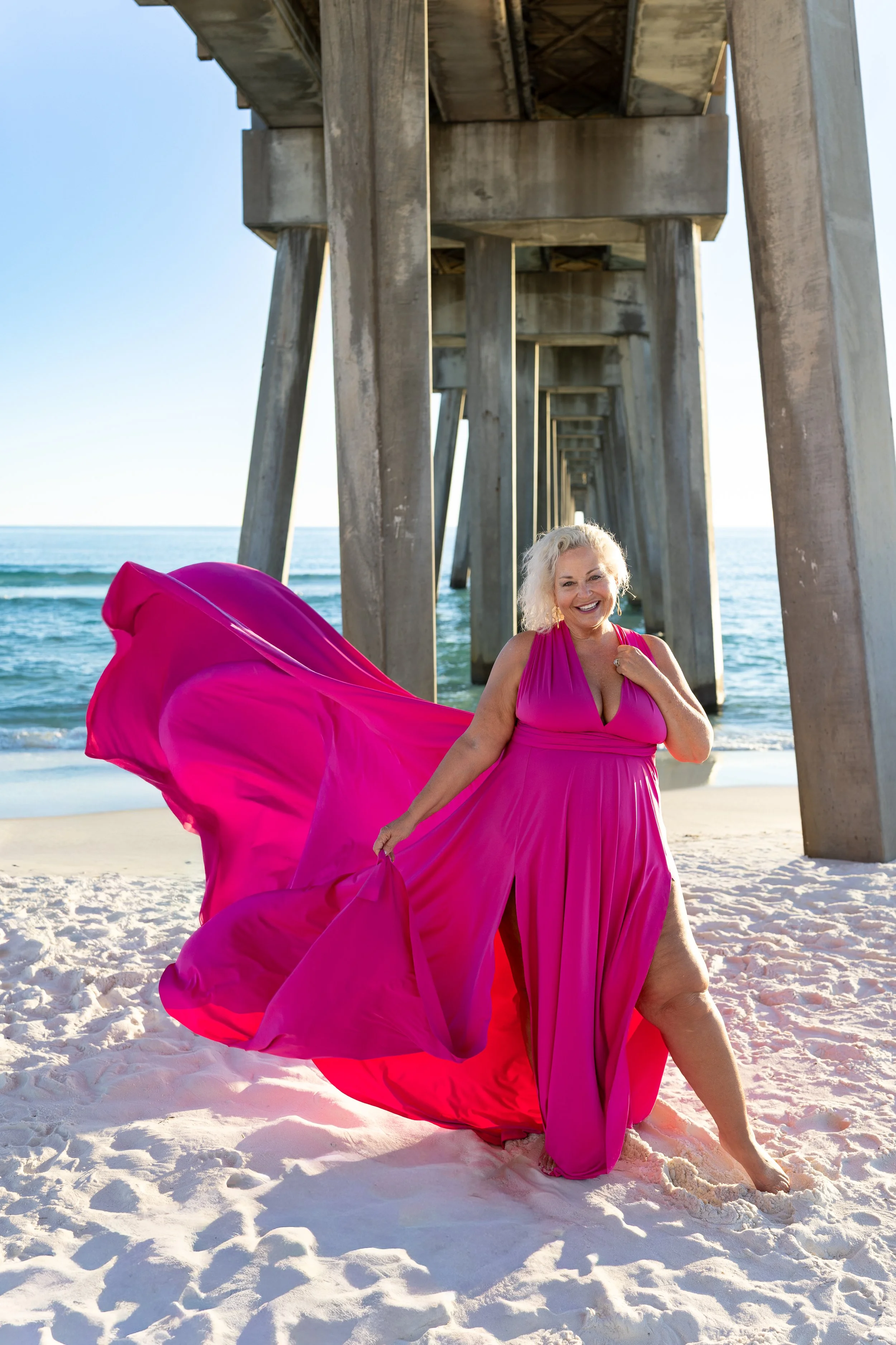 Flying dress under the pier Florida
