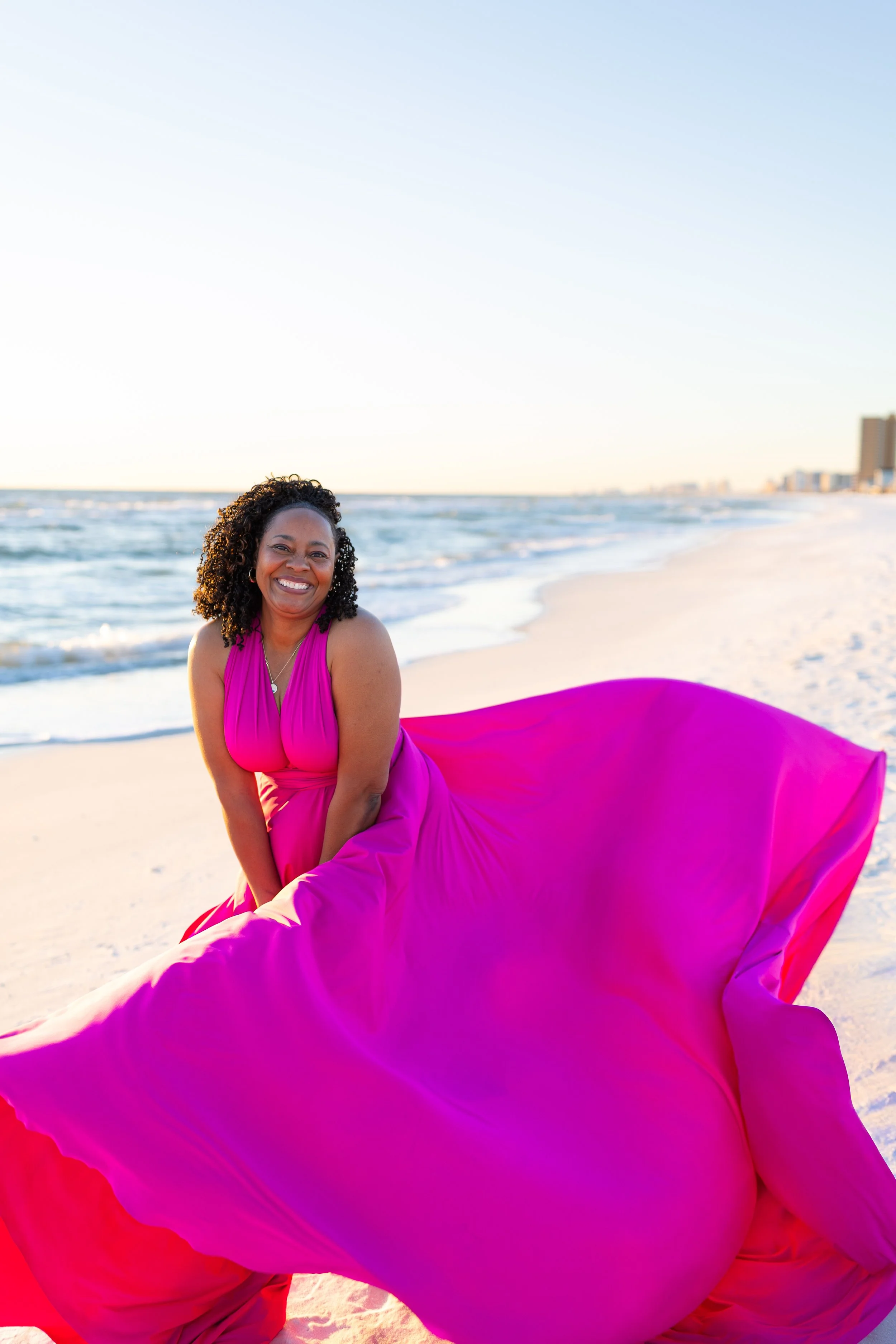 Flying dress photoshoot Georgia Florida beaches
