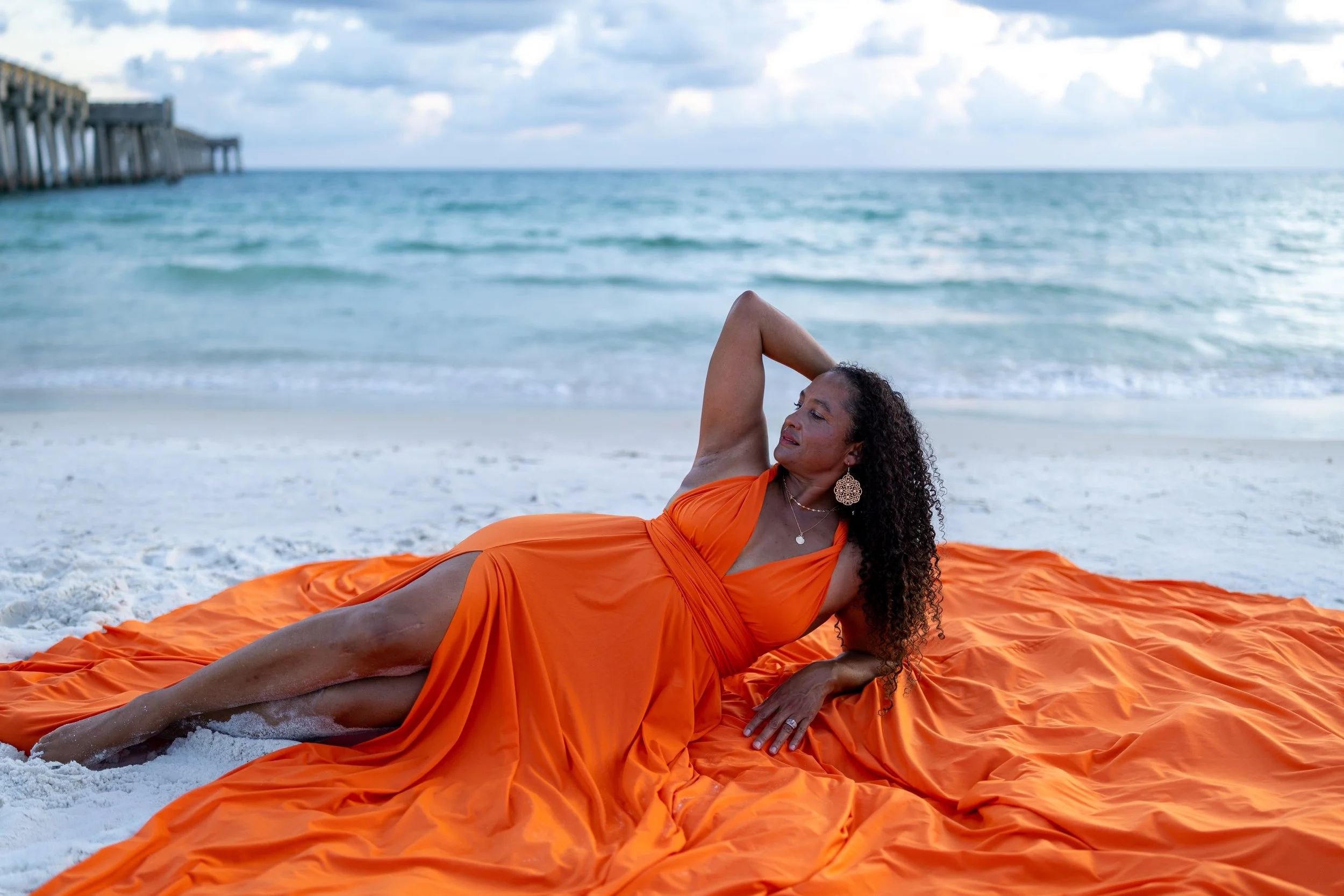 Glamorous beach photoshoot Florida 30A Destin