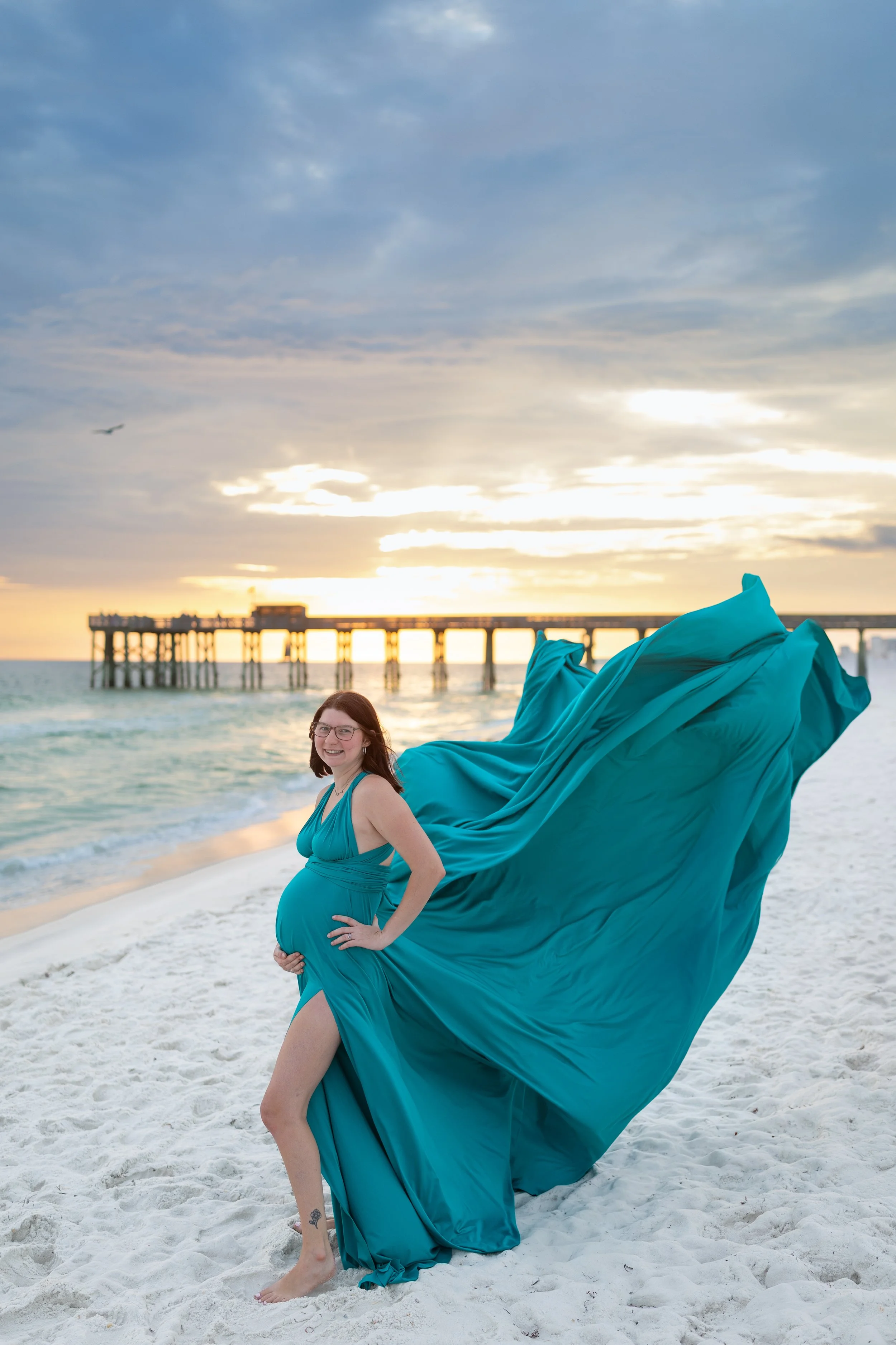 Flying dress maternity photo PCB 30A Florida