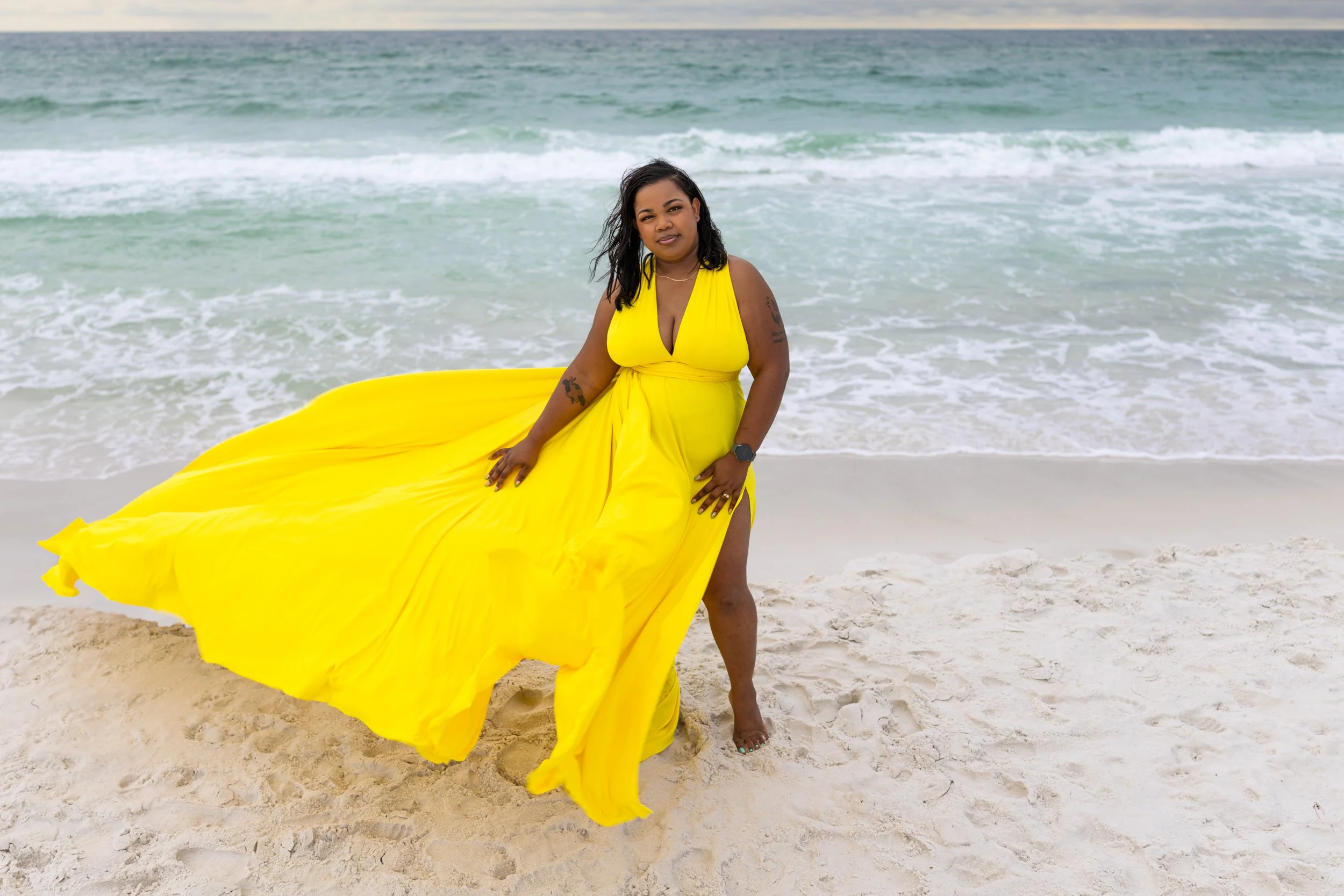 Yellow flying dress