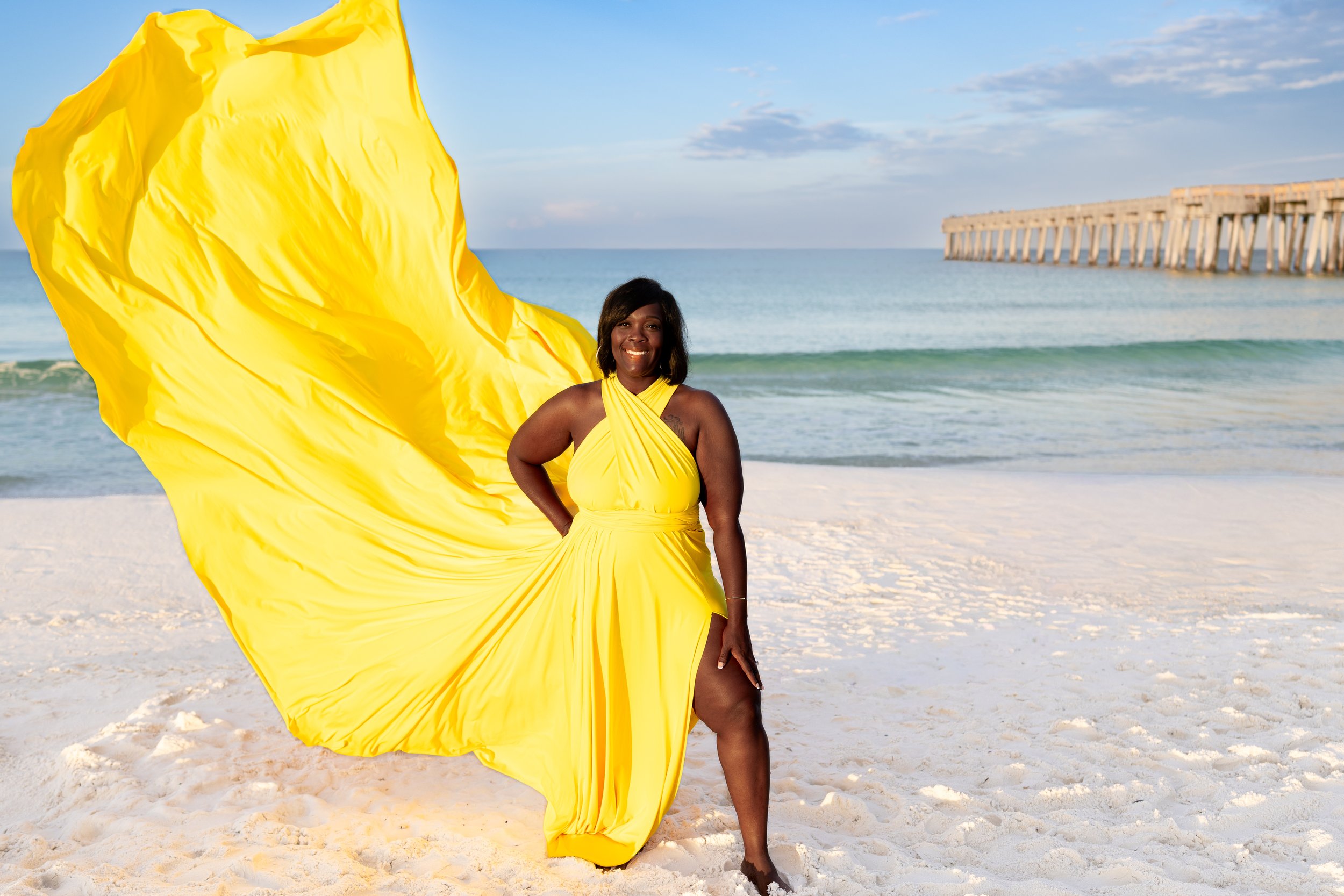 Yellow flying dress