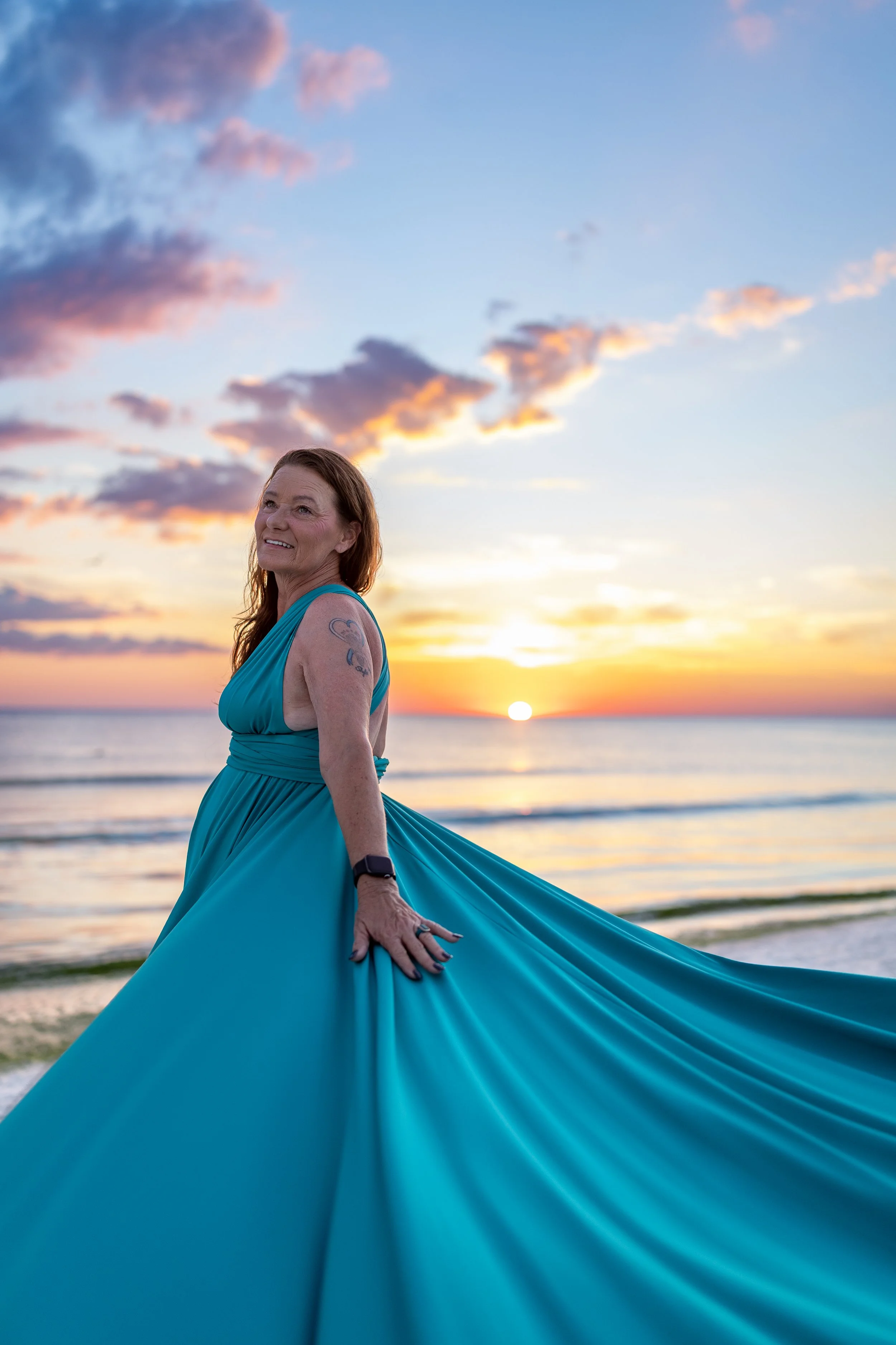 Sunset flying dress picture Florida