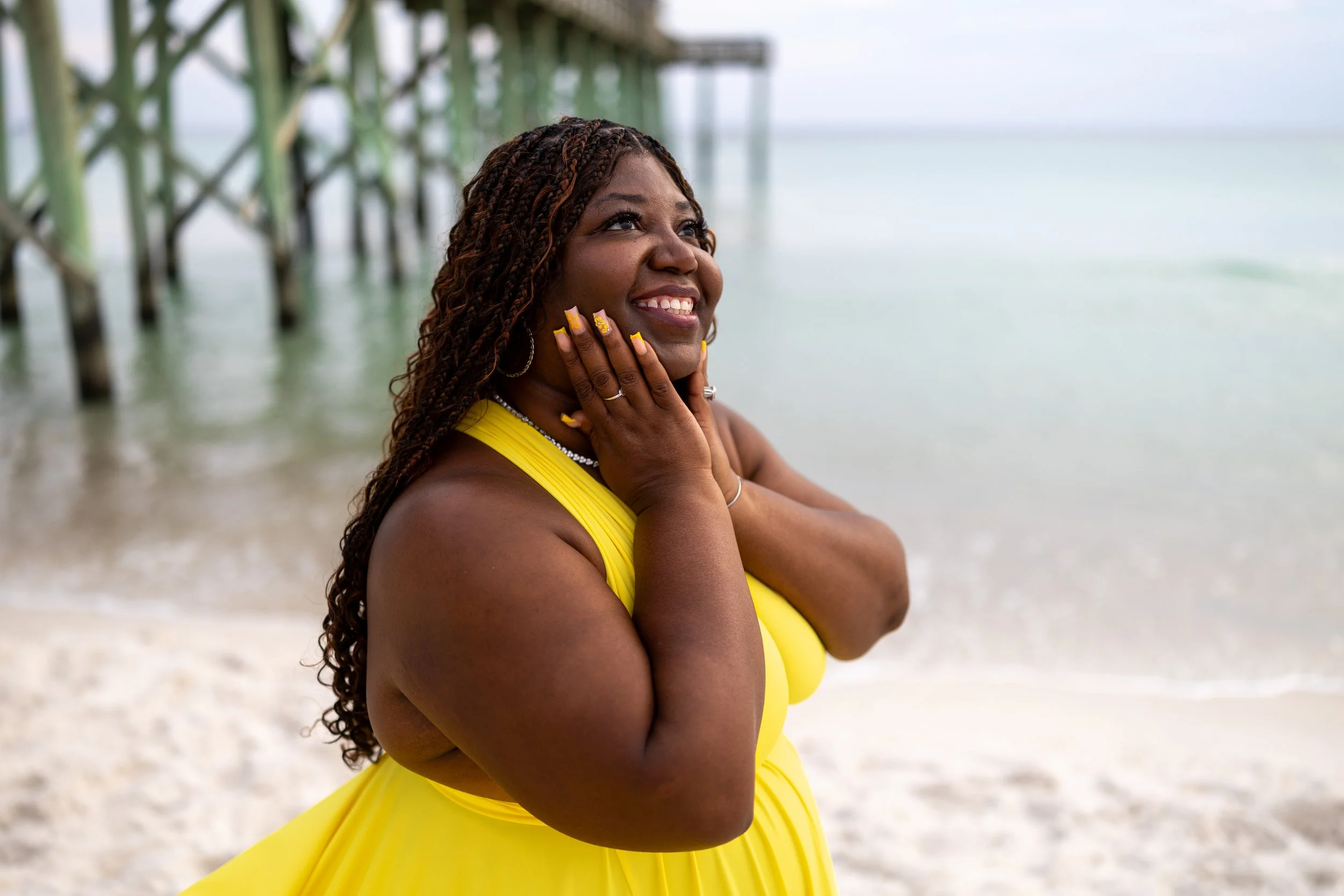 Yellow flying dress beautiful 