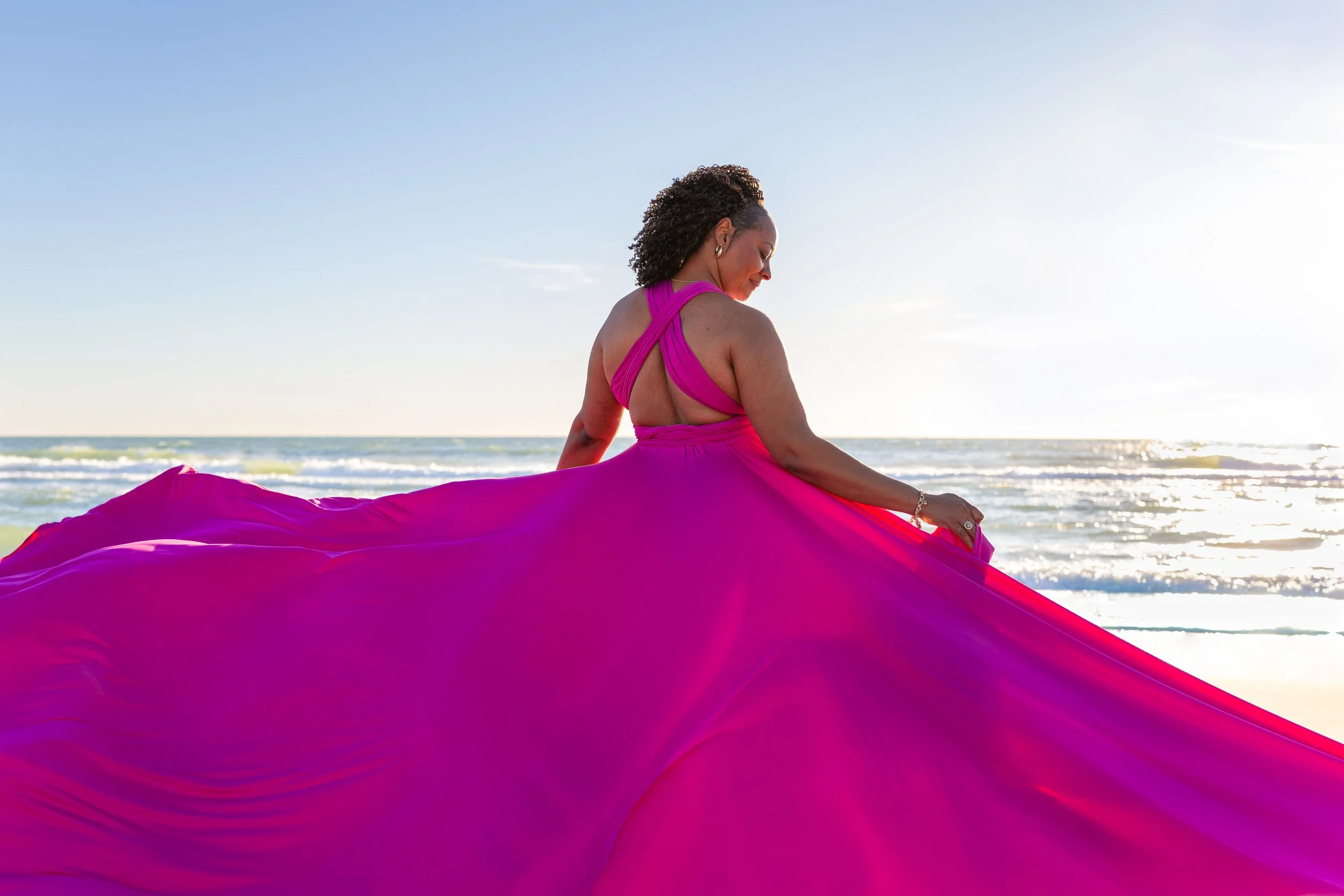 Destin flying dress photoshoot