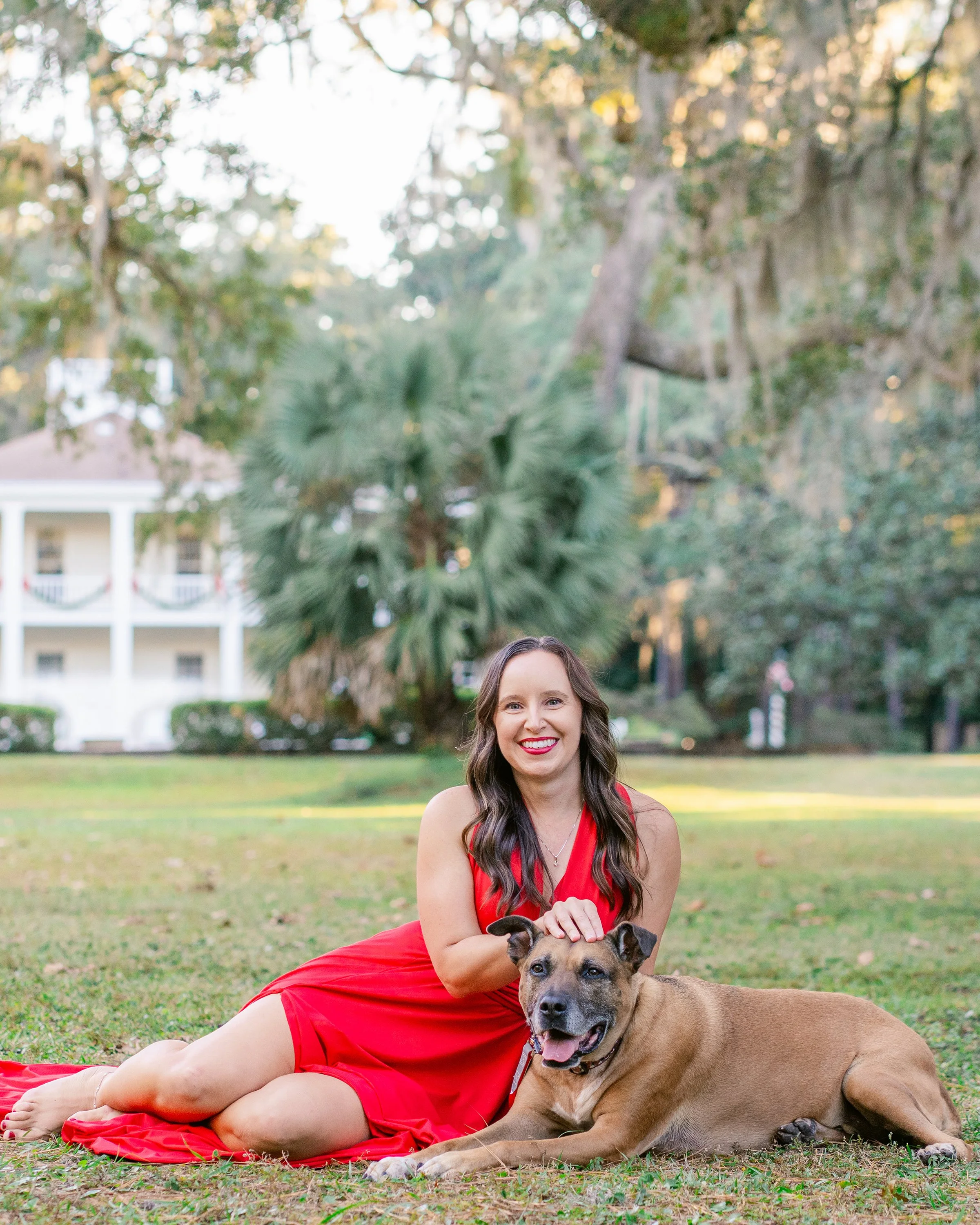 flying dress photoshoot with dog