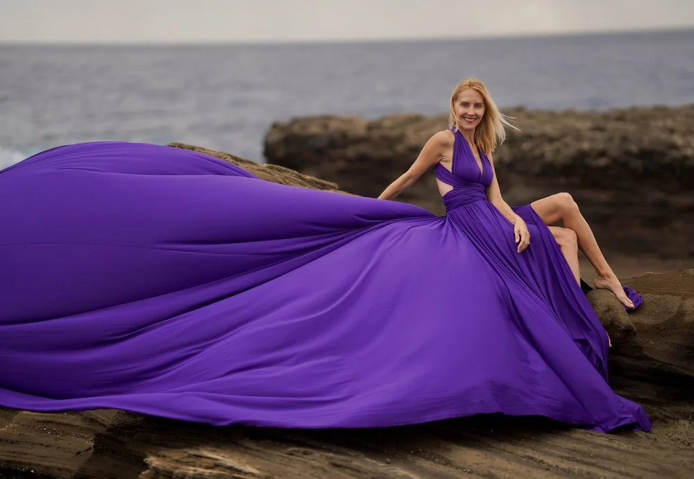 Purple flying dress