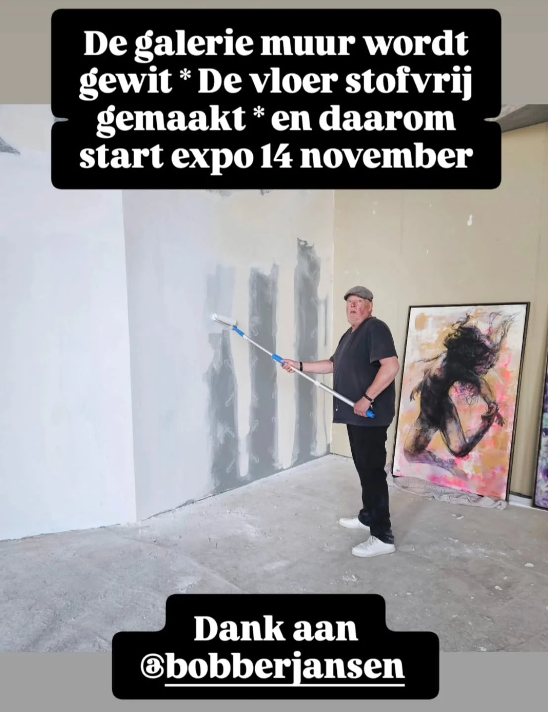 De galerie du Nord bestaat nu uit twee ruimtes. De nieuwe muren worden gewit. De vloer stofvrij gemaakt. Dat laatste is een hele klus. 

Daarom start de expositie  Het Betoverde Woud: Liefde nu 14 november.

De feestelijke opening is ook 14 november 