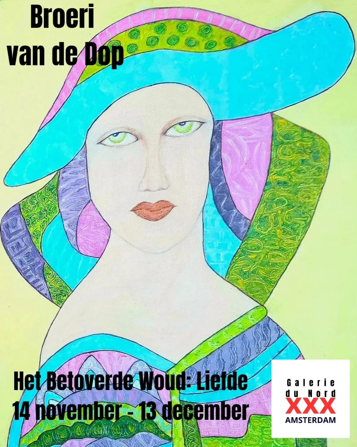 Broeri van den Dop studied at the Vrije Academie in The Hague in the early 1990s. In the years that followed, she continued her self-taught career, building an impressive portfolio with numerous exhibitions and commissions.

She works with acrylic, o