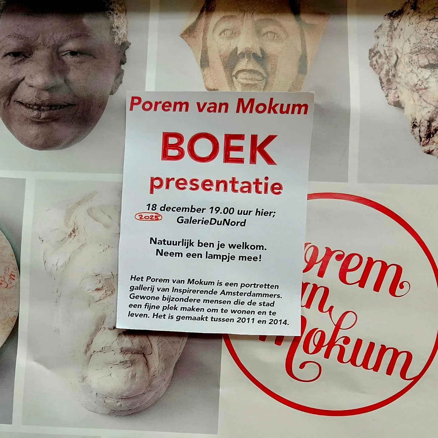 Porem van Mokum
BOEKPRESENTATIE

18 december 2025, 19.00 uur
Galerie du Nord, Amsterdam
Buikslotermeerplein 1730 (naast metrostation Noord)

Georganiseerd door Saskia de Rooy

Het Porem van Mokum is een portrettengalerij van inspirerende Amsterdammer
