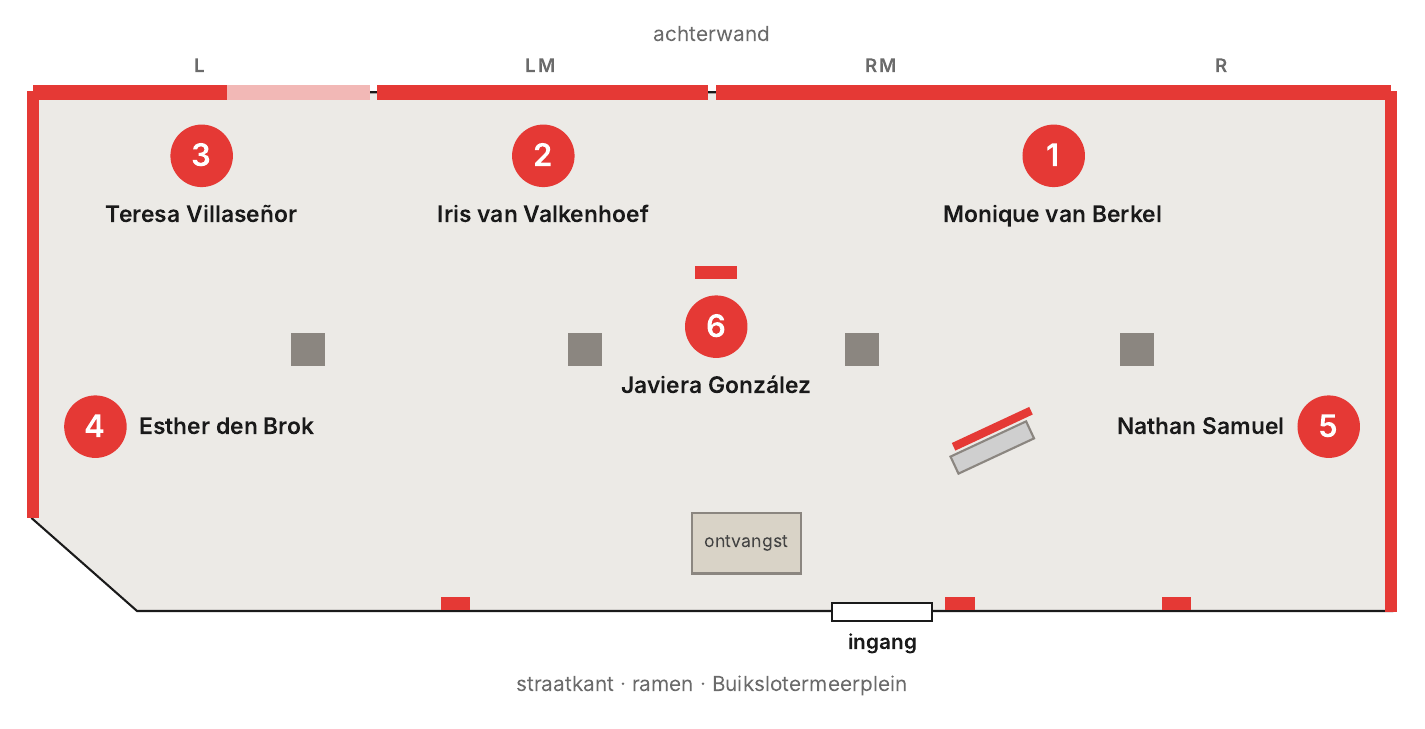 Plattegrond OPEN04 – waar de werken hangen in Galerie du Nord