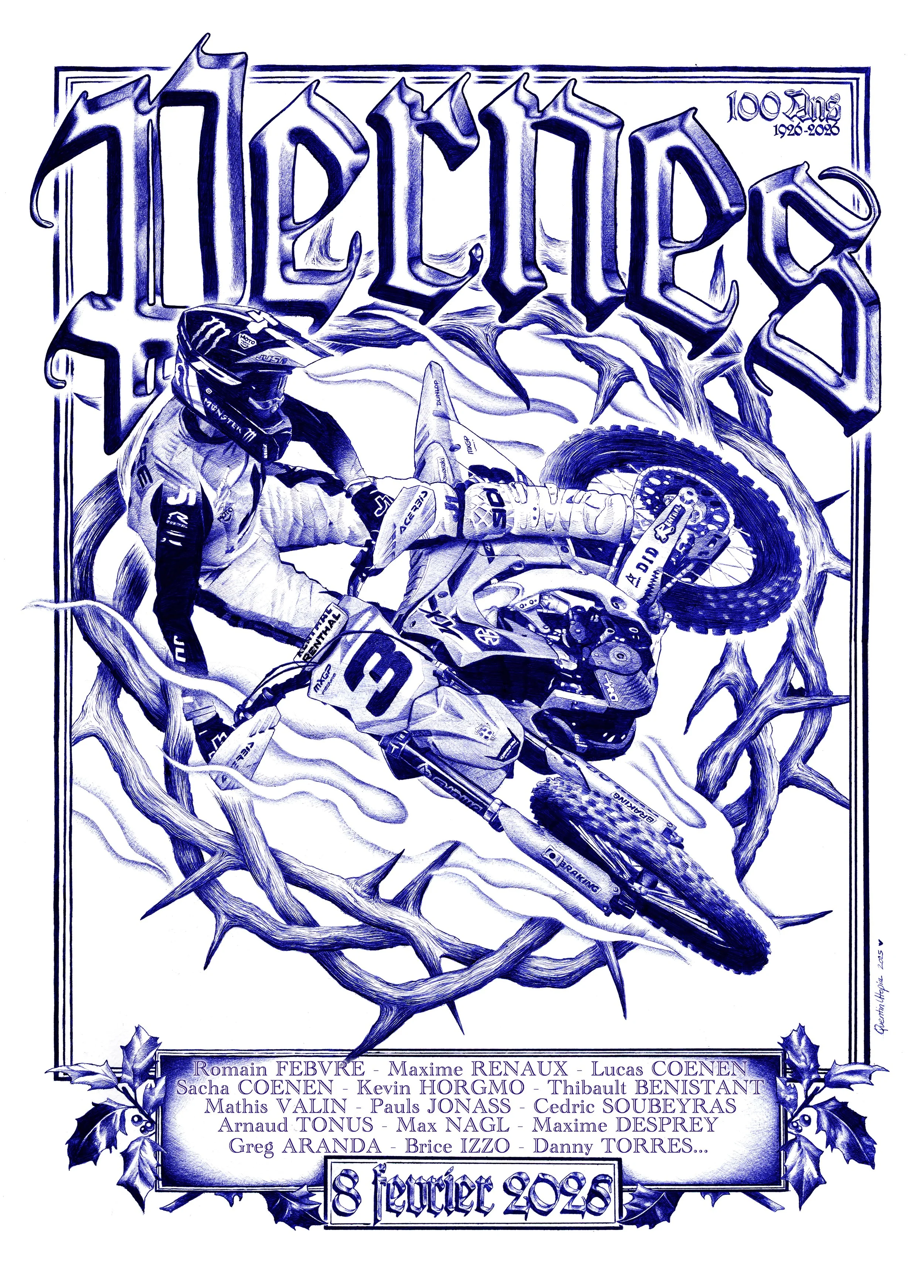 Official poster for Pernes-les-Fontaines International motocross race, 2026