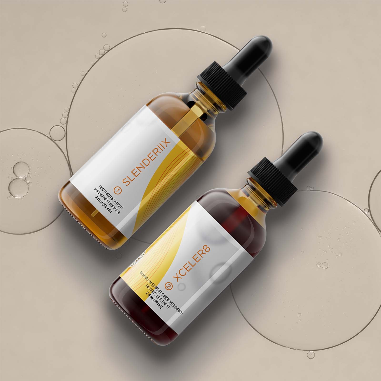 Slenderiiz® drops – Slenderiix™ and Xceler8™ hormone and metabolism support set