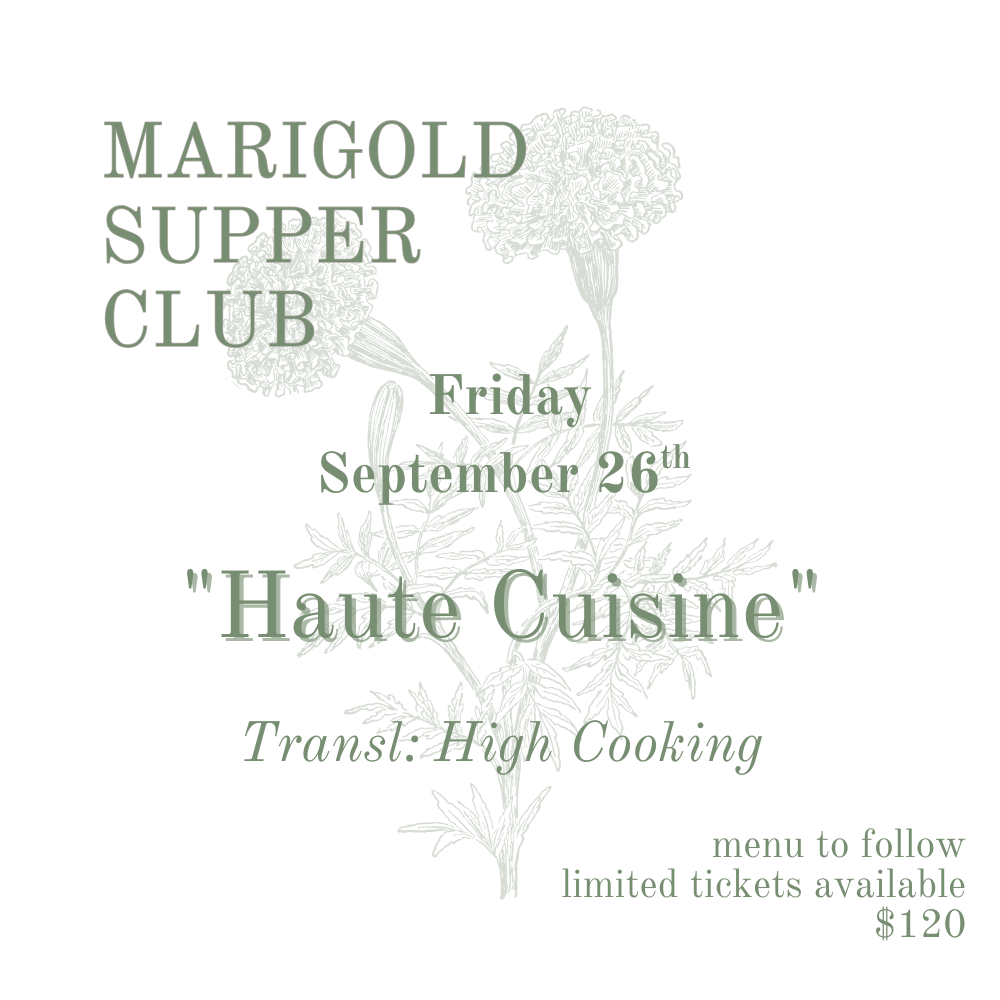 "Haute Cuisine"