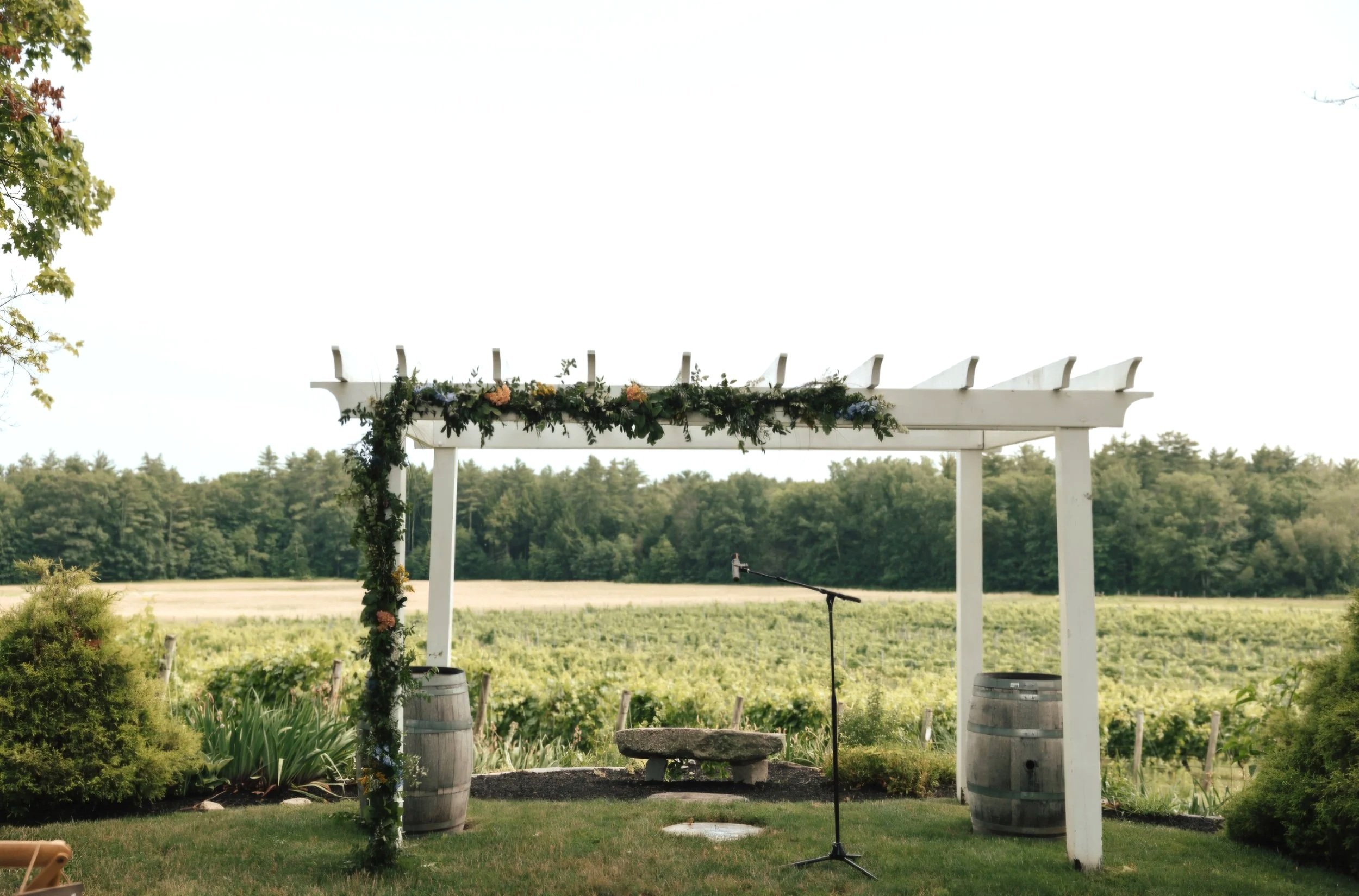 Pergola Ceremony Garland Flag Hill Winery