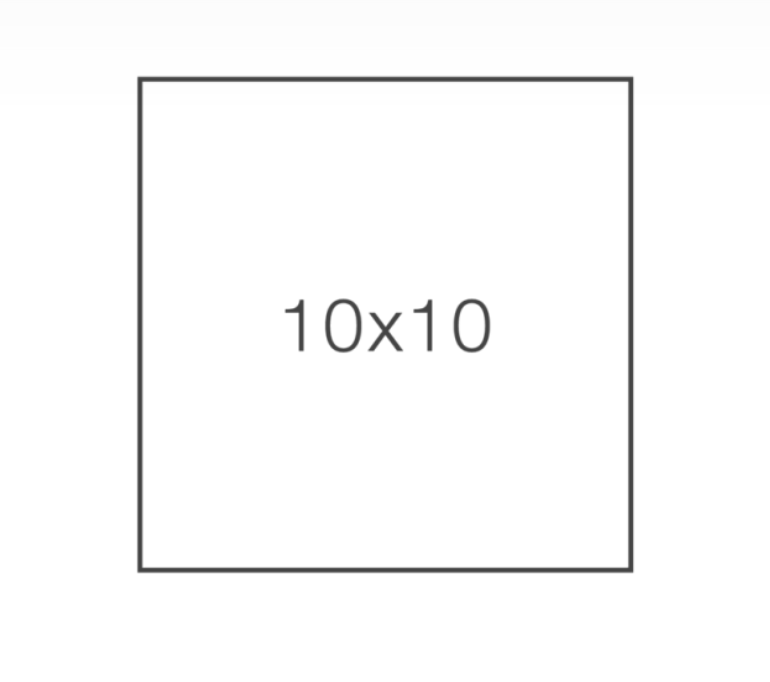 A square labeled "10x10"