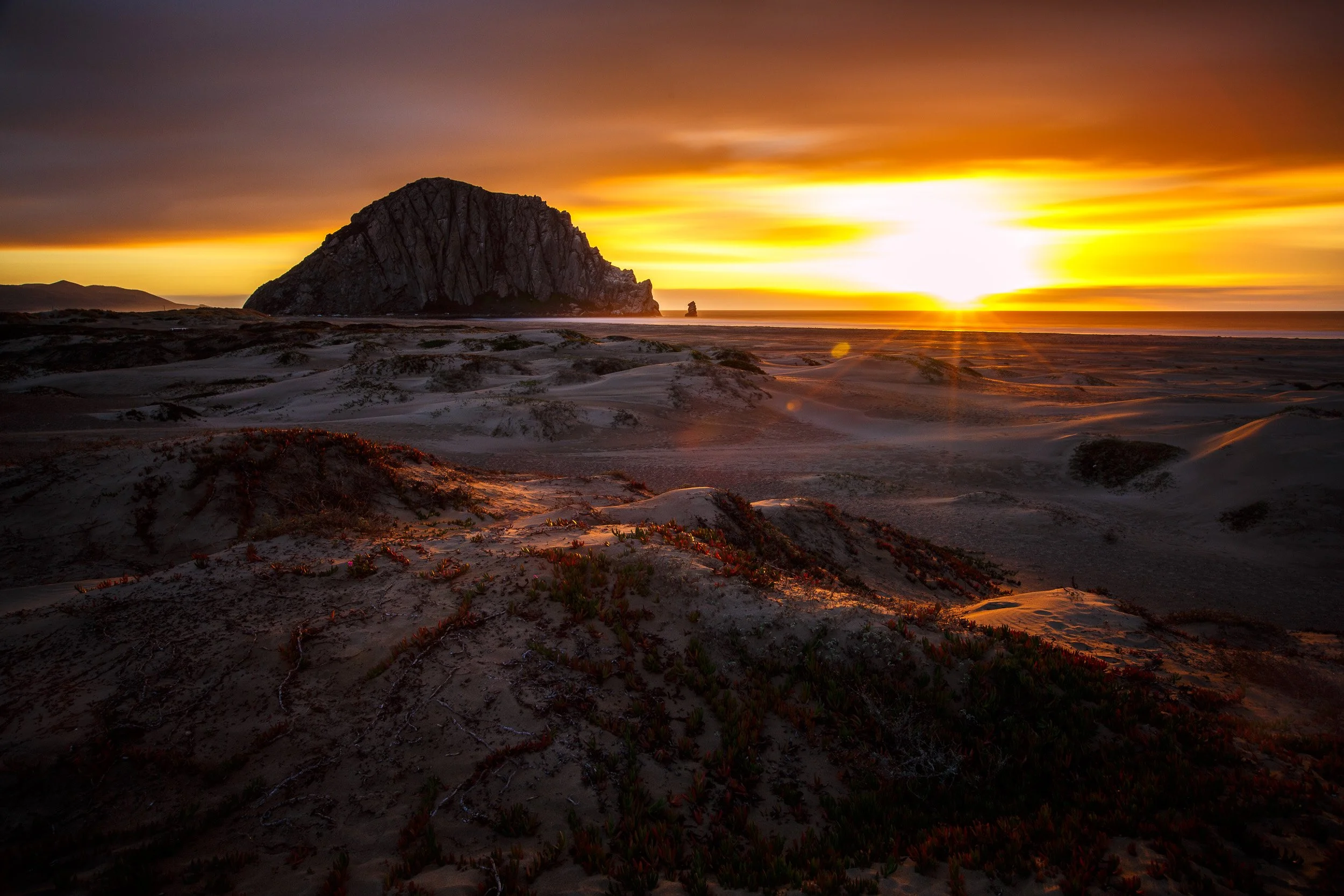 Morro Bay Rock at Sunset