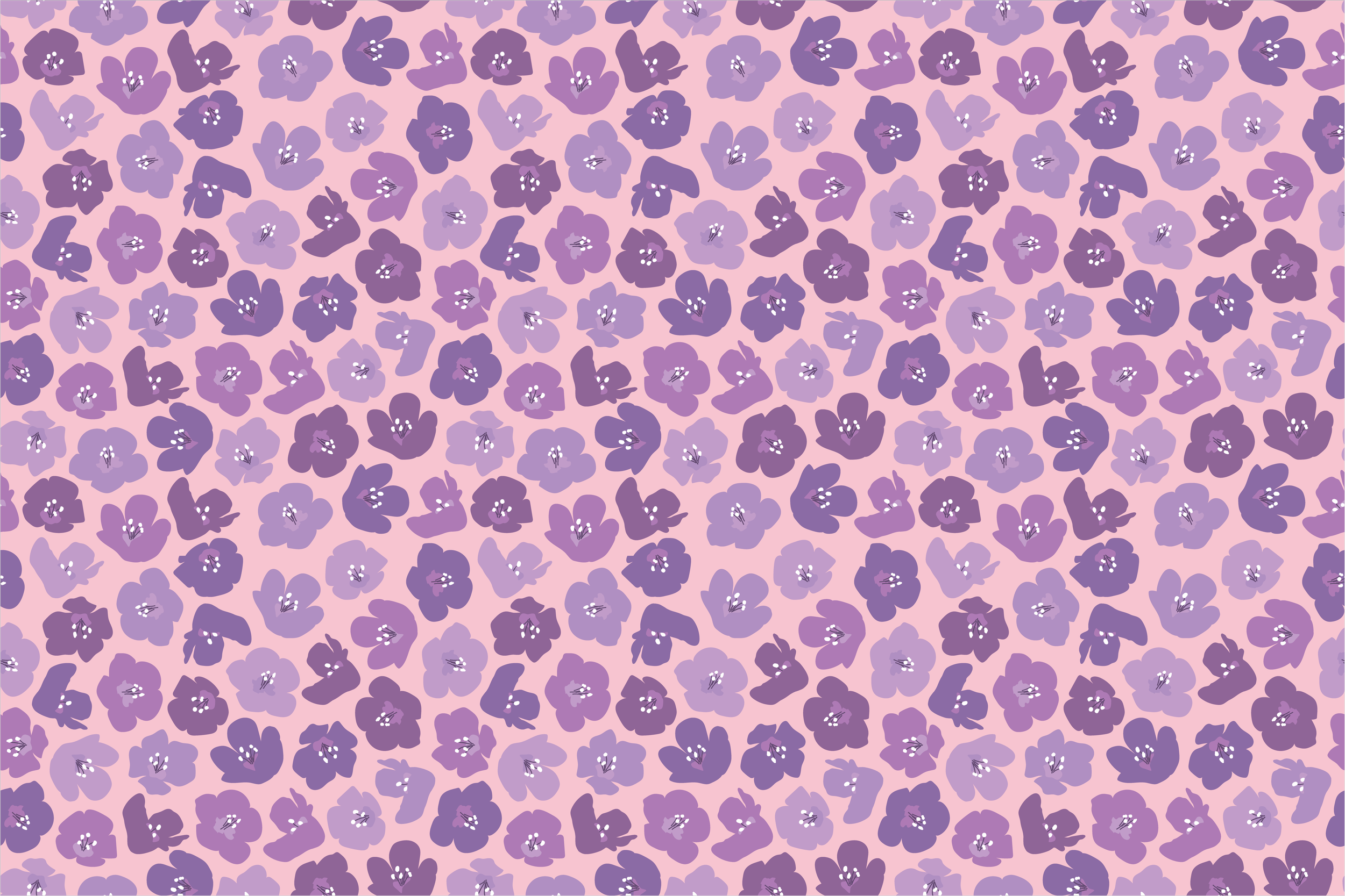 Phacelia Calthifolia Flower Toss Pattern - Pink.png