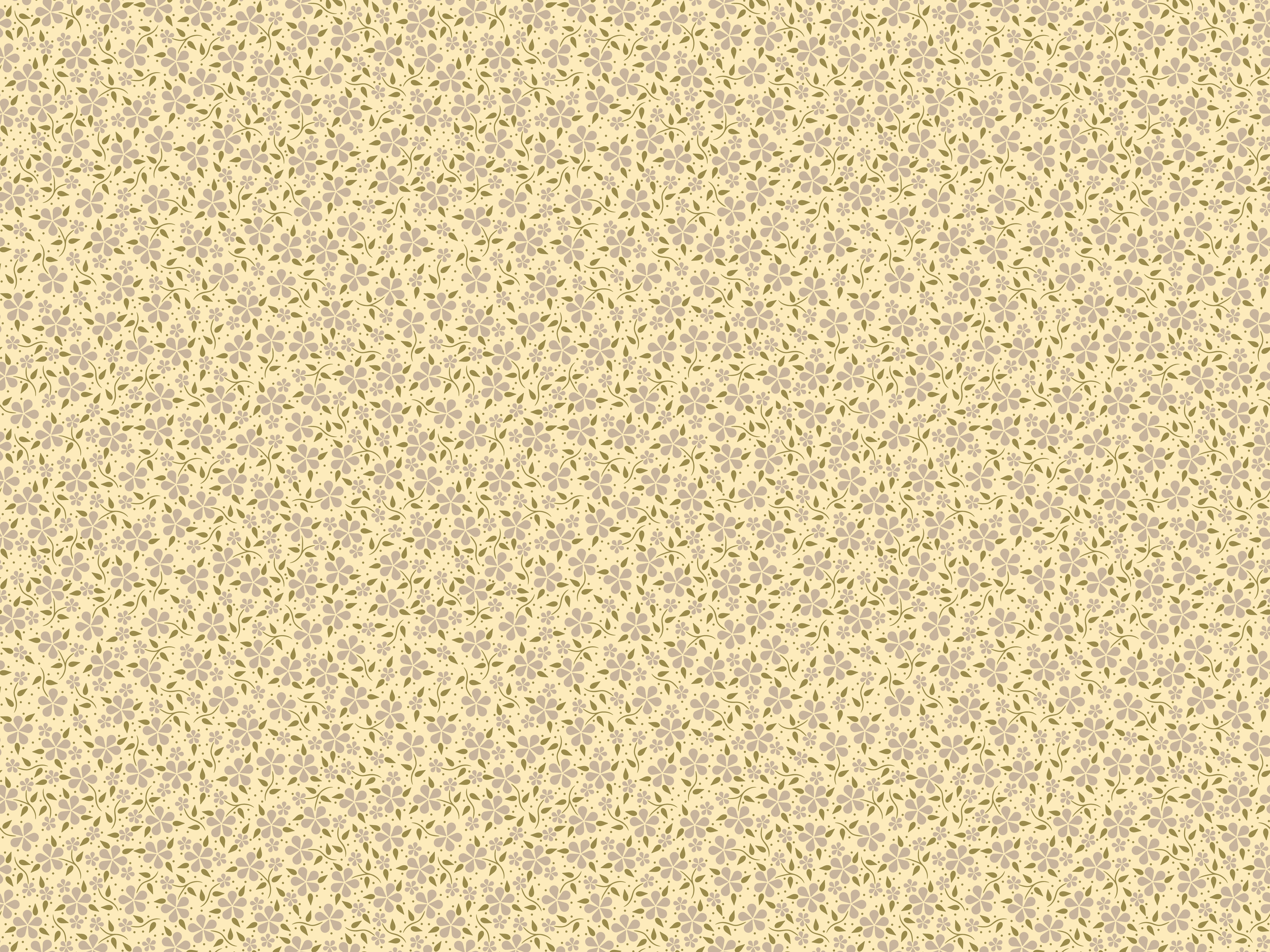 Fabric in Country Retro Toss Flower Pattern - Yellow.png