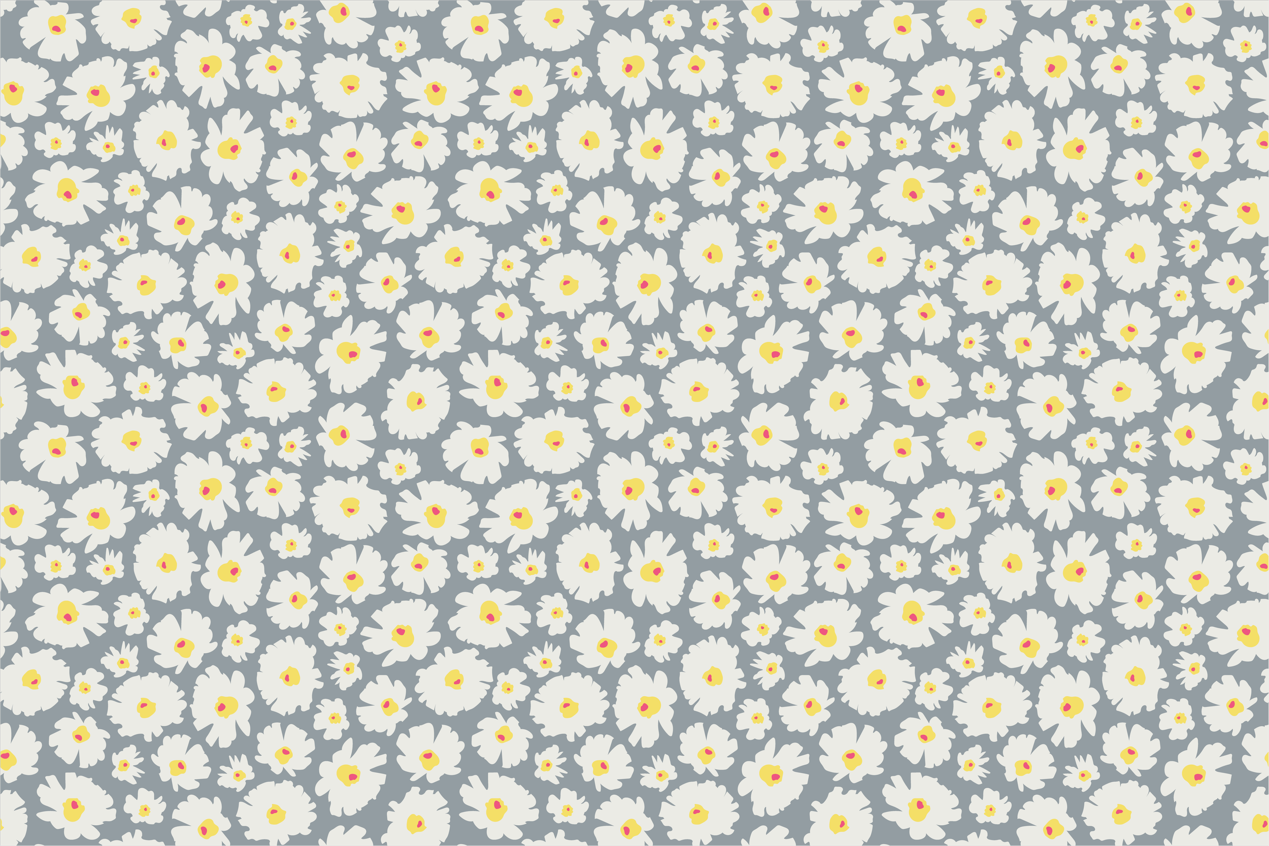 Gravel Ghost Flower Toss Pattern - Medium Blue.png