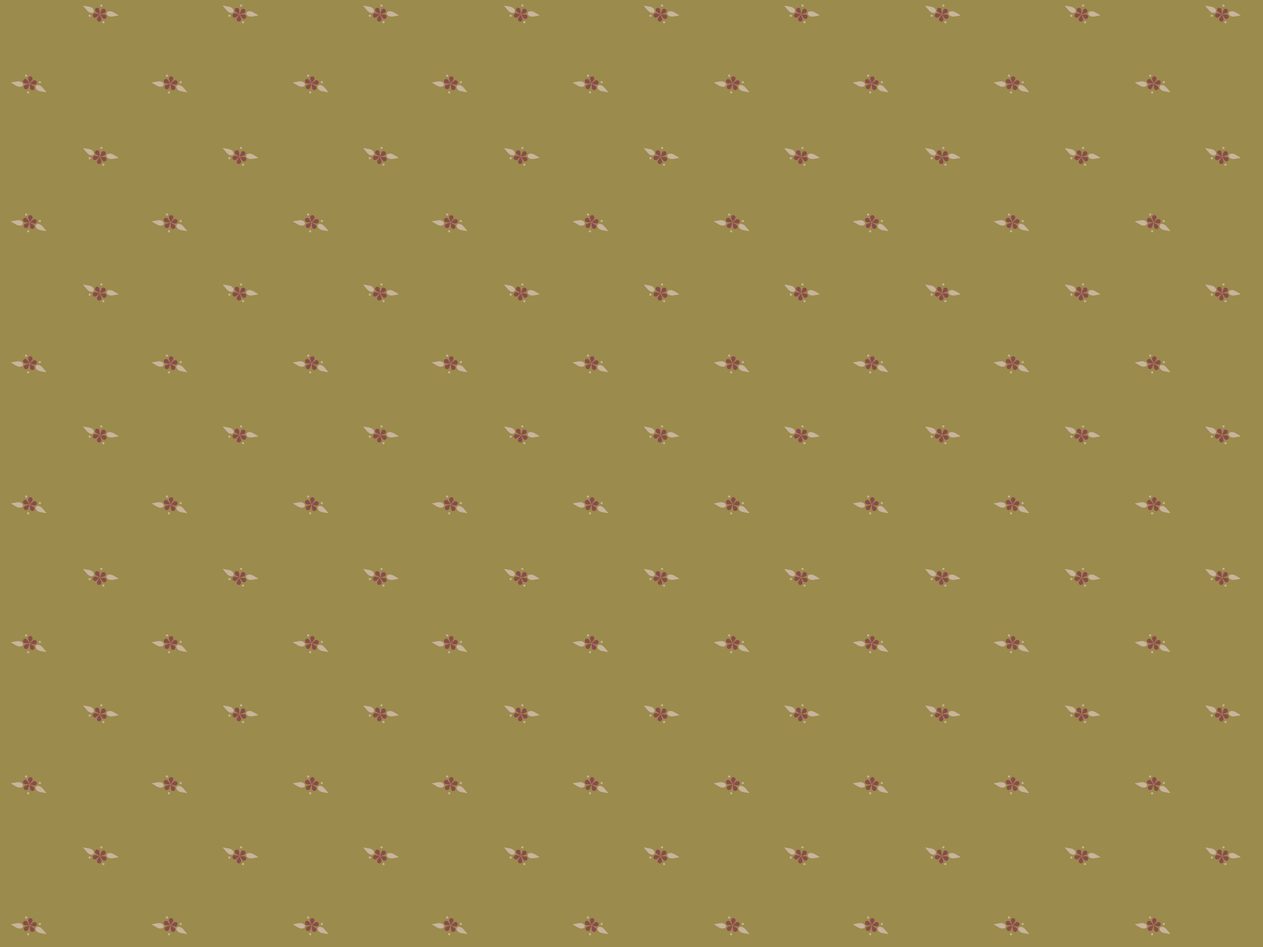 Fabric in Country Retro Small Flower Pattern - Olive Green.png