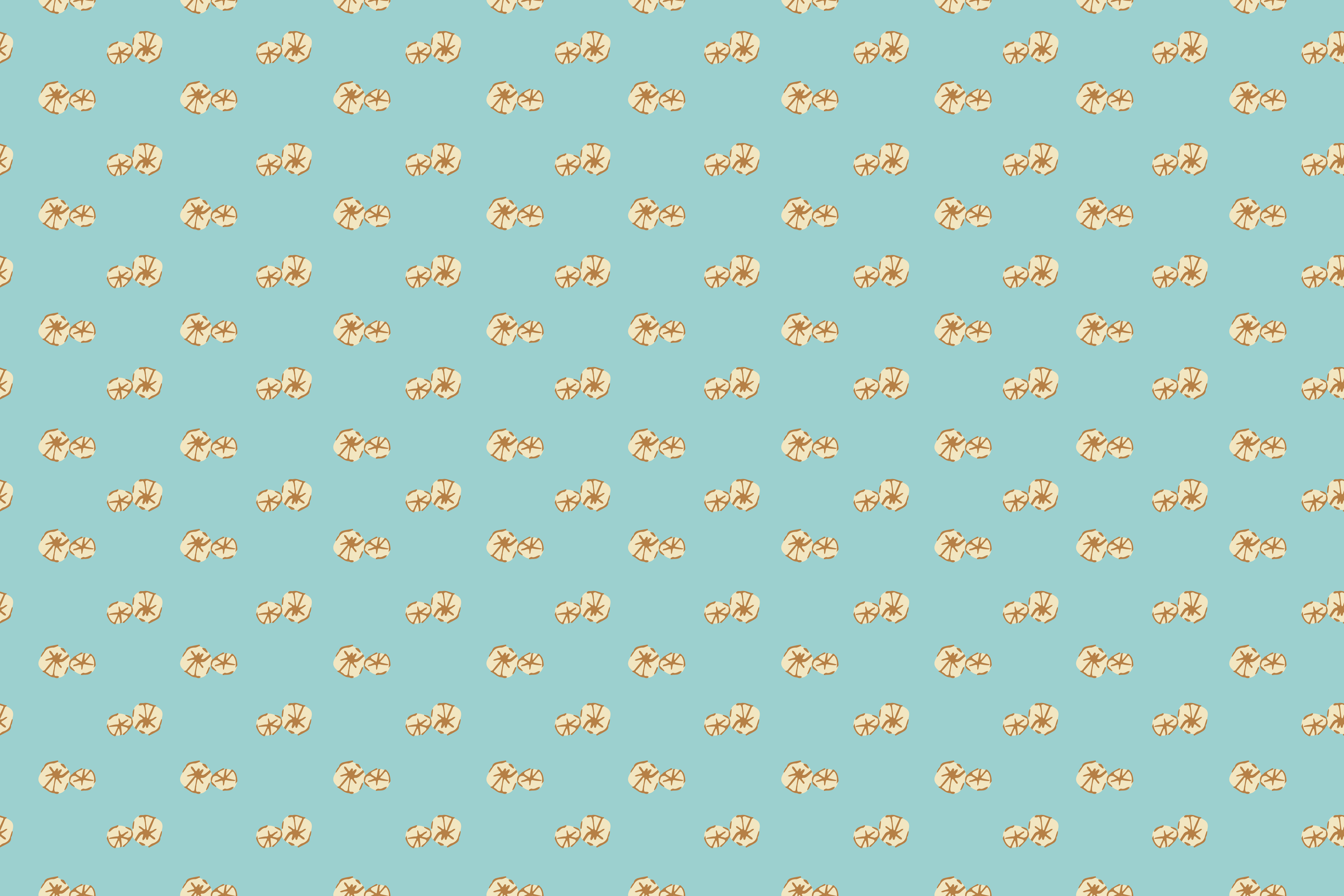 Dandelion Puff Pattern - Blue