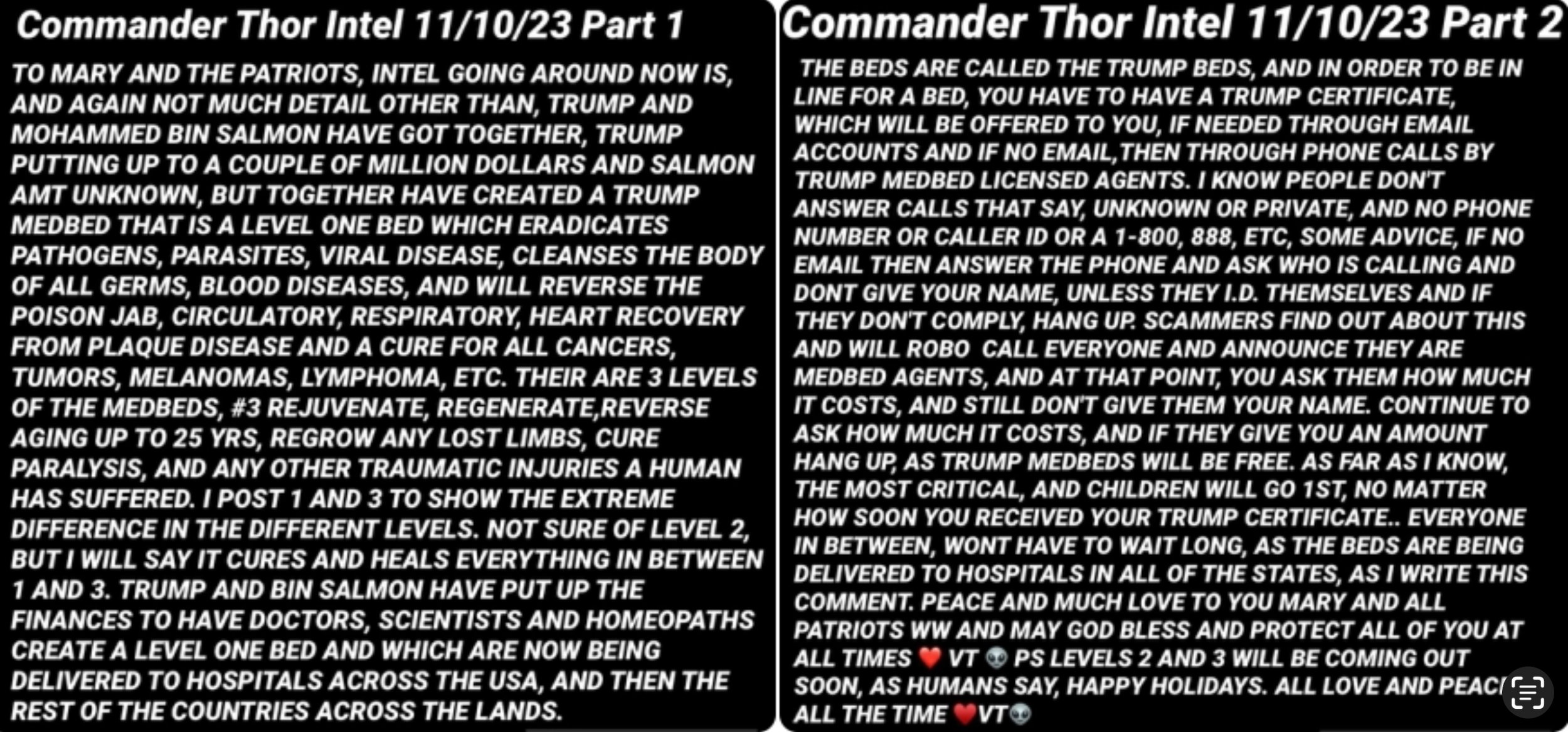 Commander Thor’s Intel 