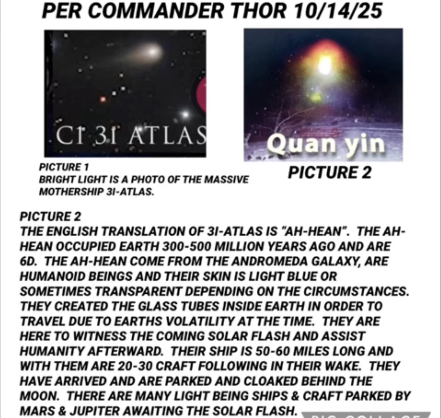 Commander Thor’s   Intel 