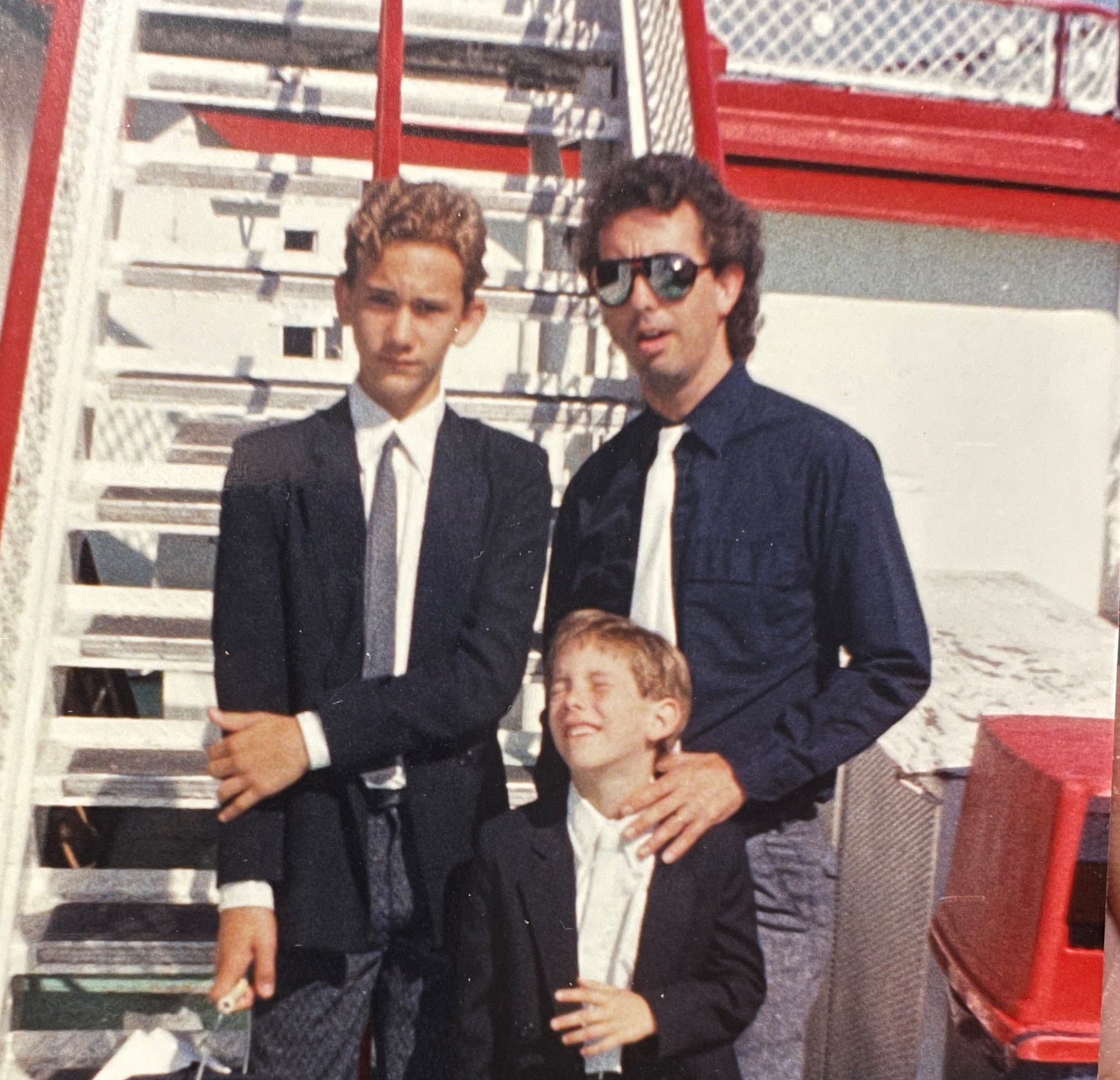 Me, Cass, Dad - 1988