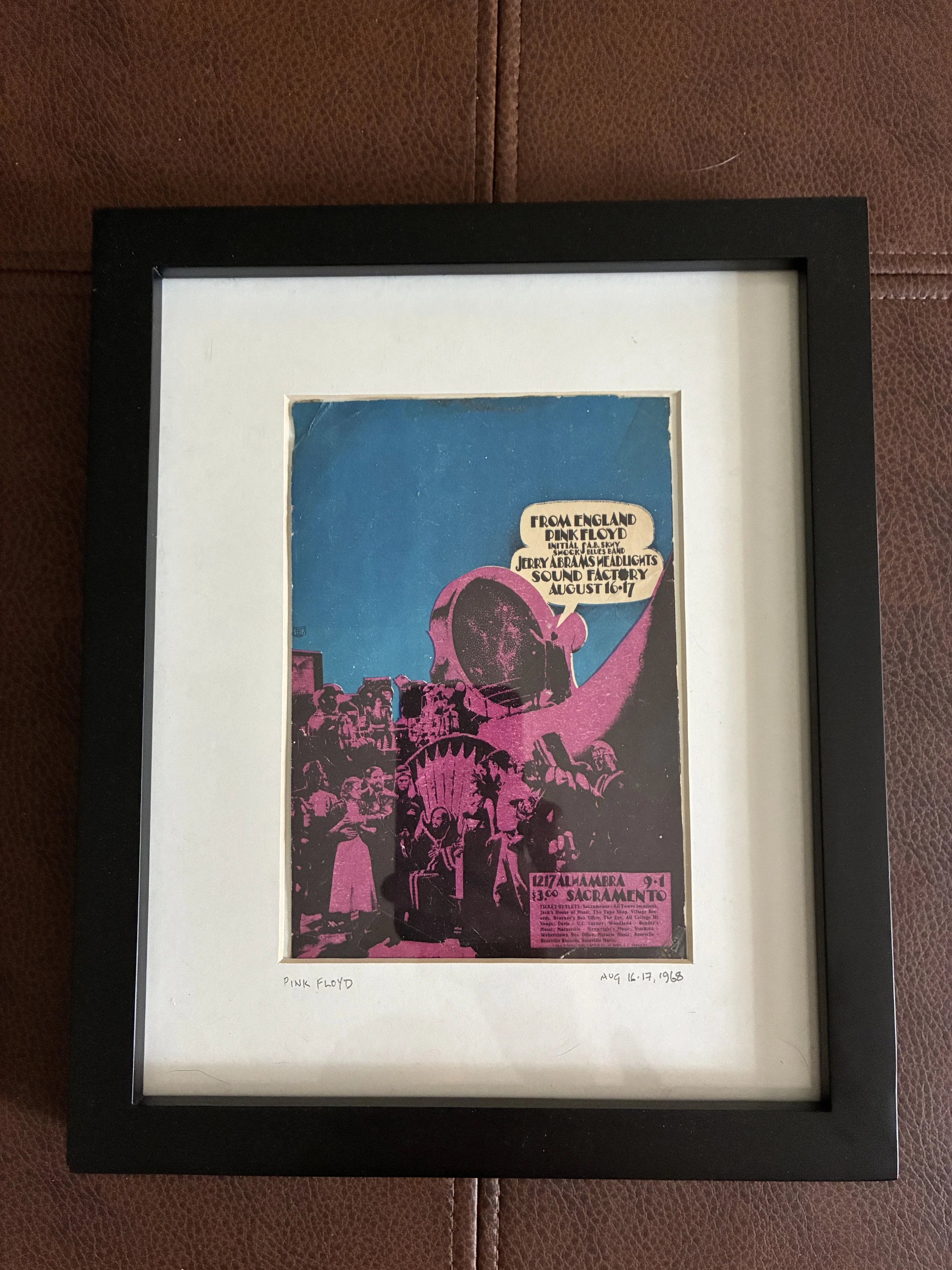 Pink Floyd - August 16,17 1968 - Sound Factory Handbill