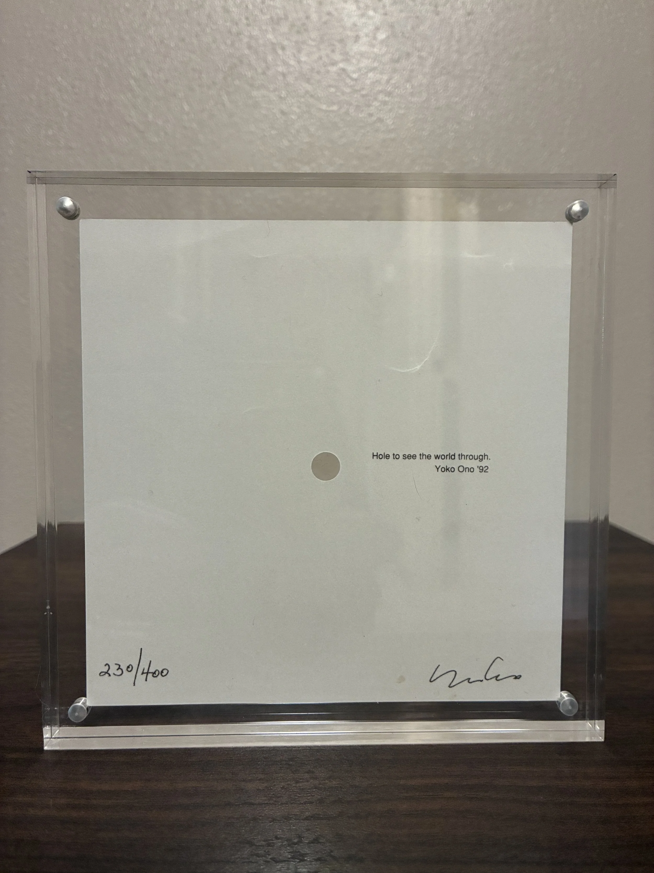 Yoko Ono - Hole to see the world through (1992)