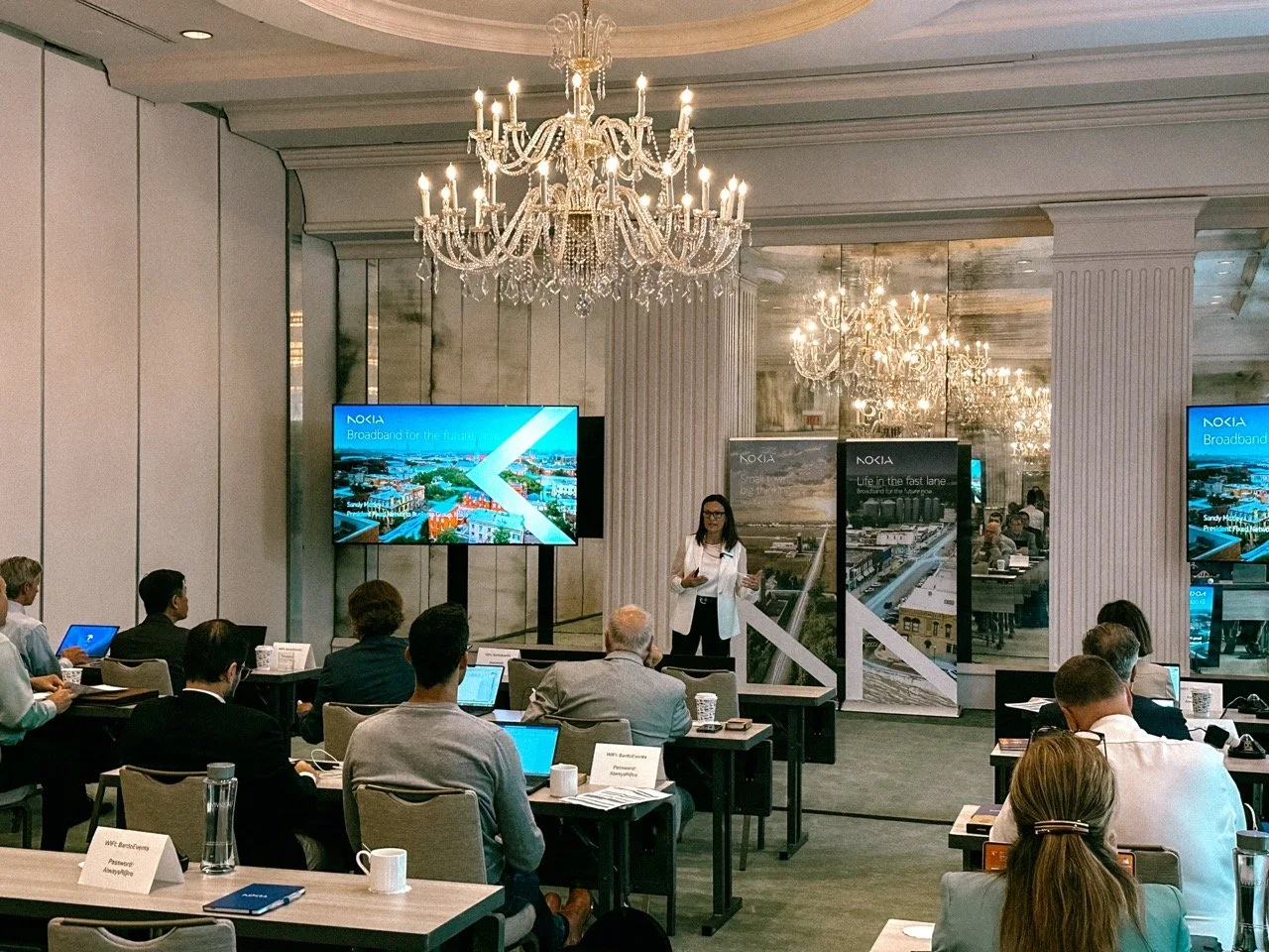 Video production and executive presentations for Nokia's Fixed Networks Analyst Event. Savannah, Georgia, 2024.