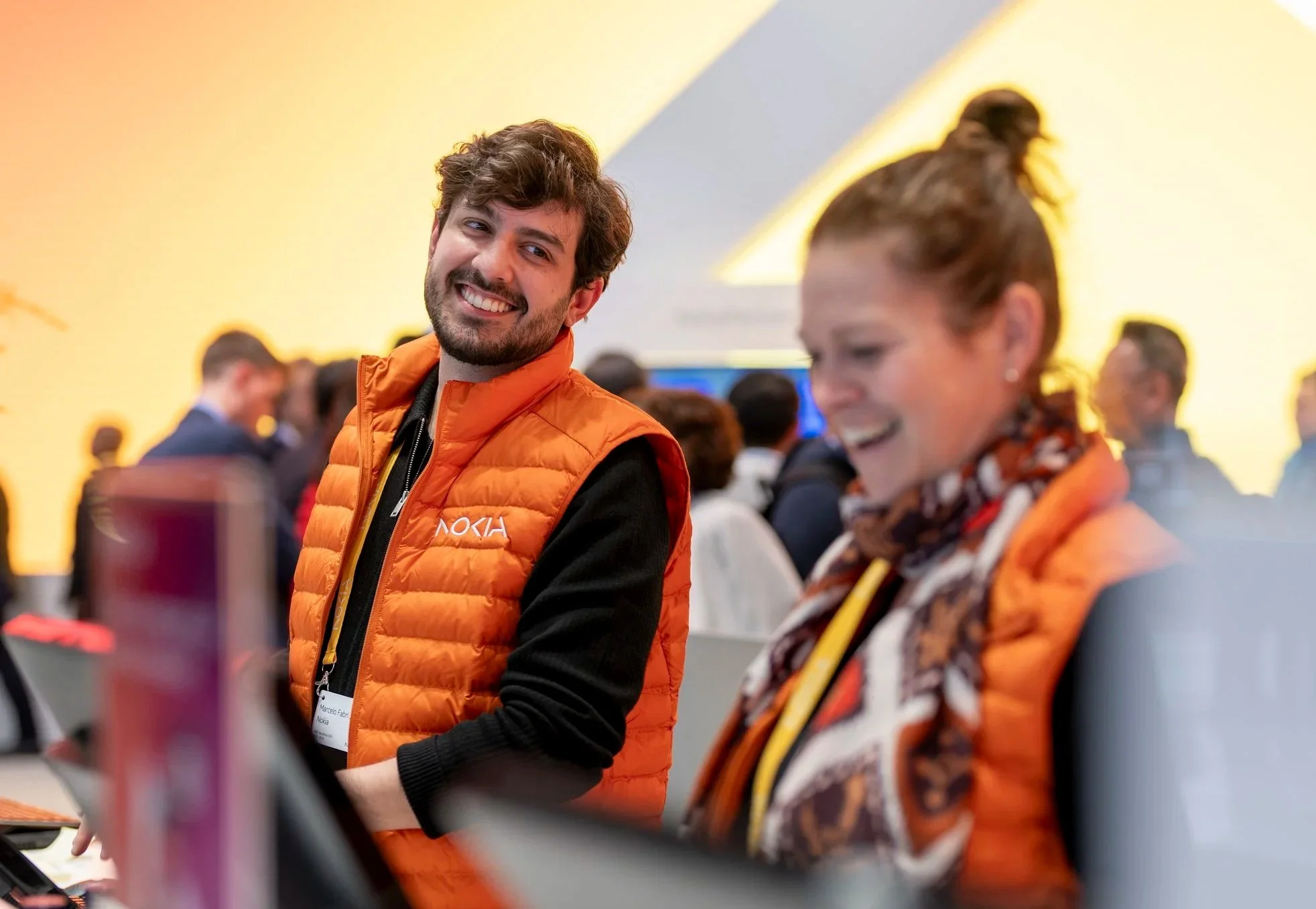 Front desk at Mobile World Congress. Barcelona, 2024.