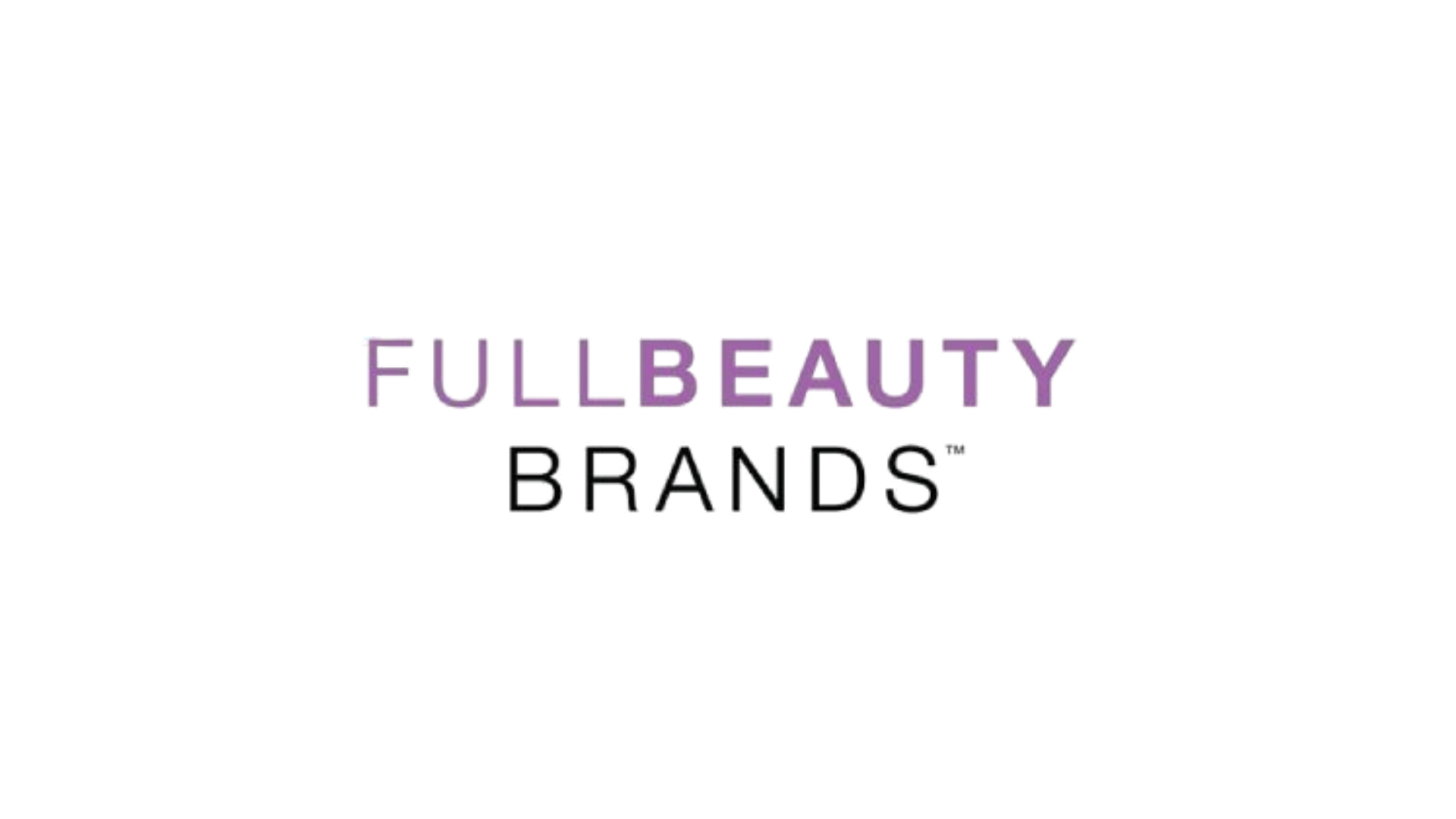 "FULLBEAUTY BRANDS" logo with purple and black text on a white background.