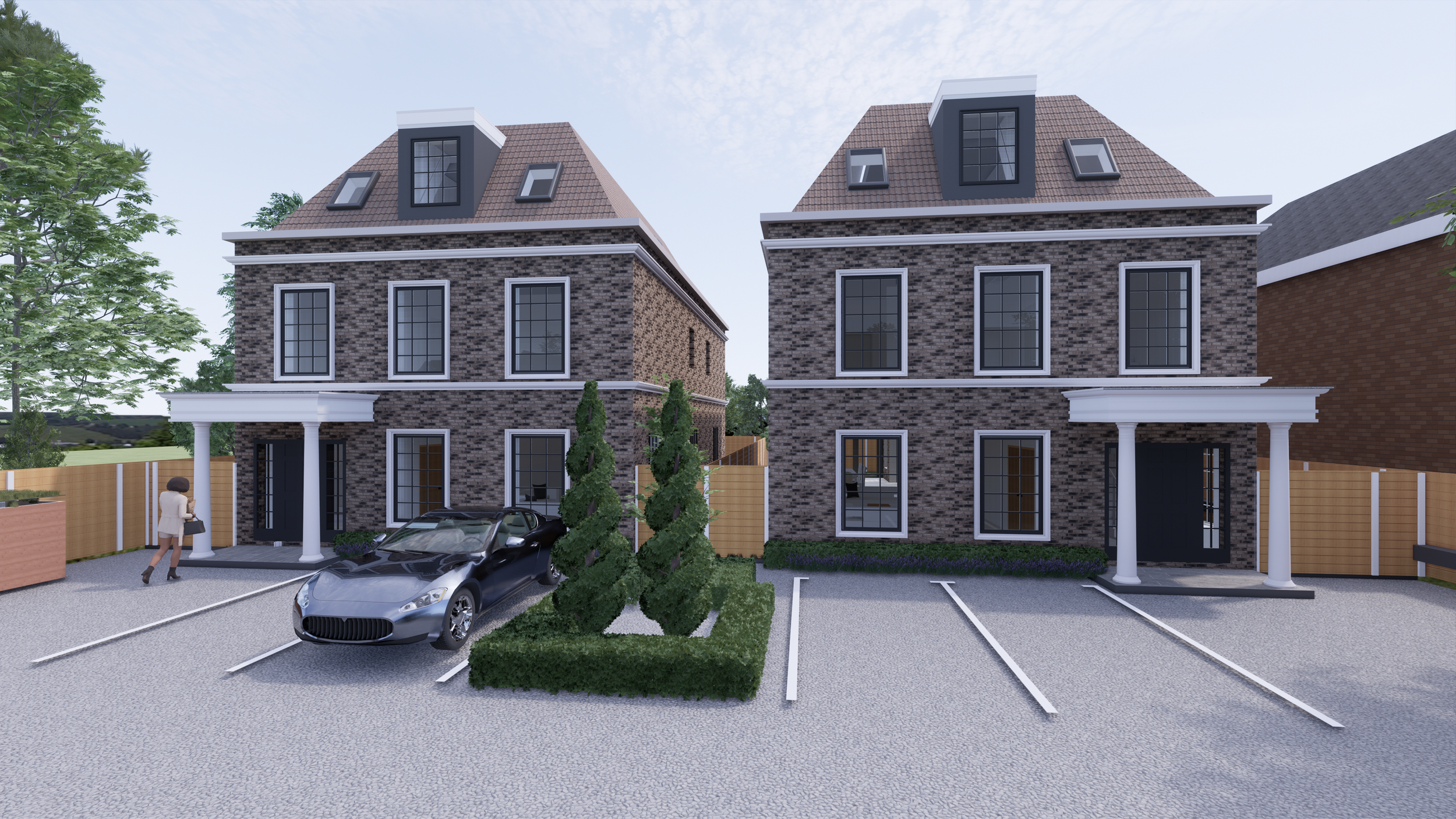 Hadley Wood
New 4 storey building to create 7 flats
and 2 x 3 storey houses