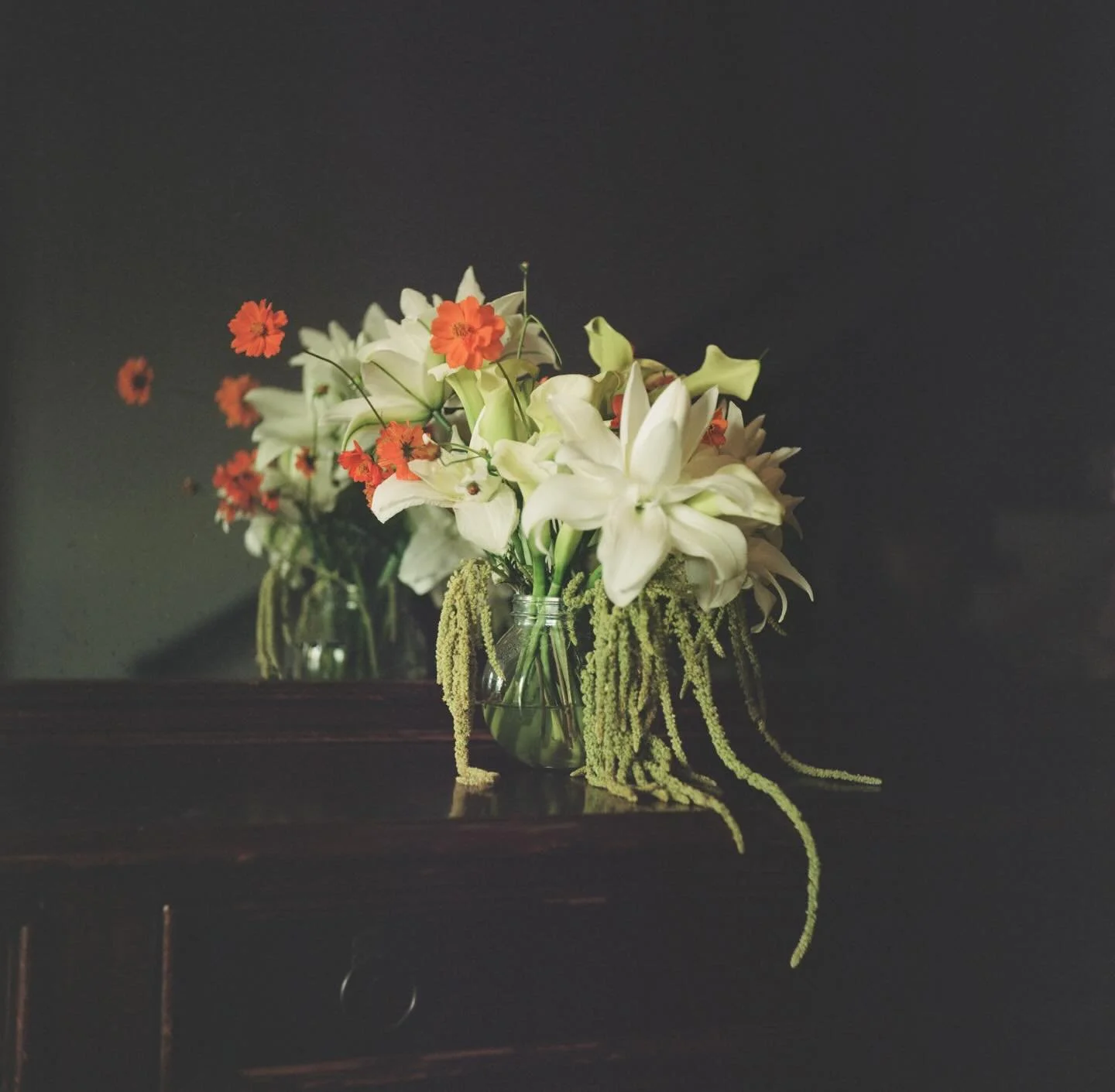@__shadestudio florals on film. From @danielle_spina Spring House wedding on Block Island.