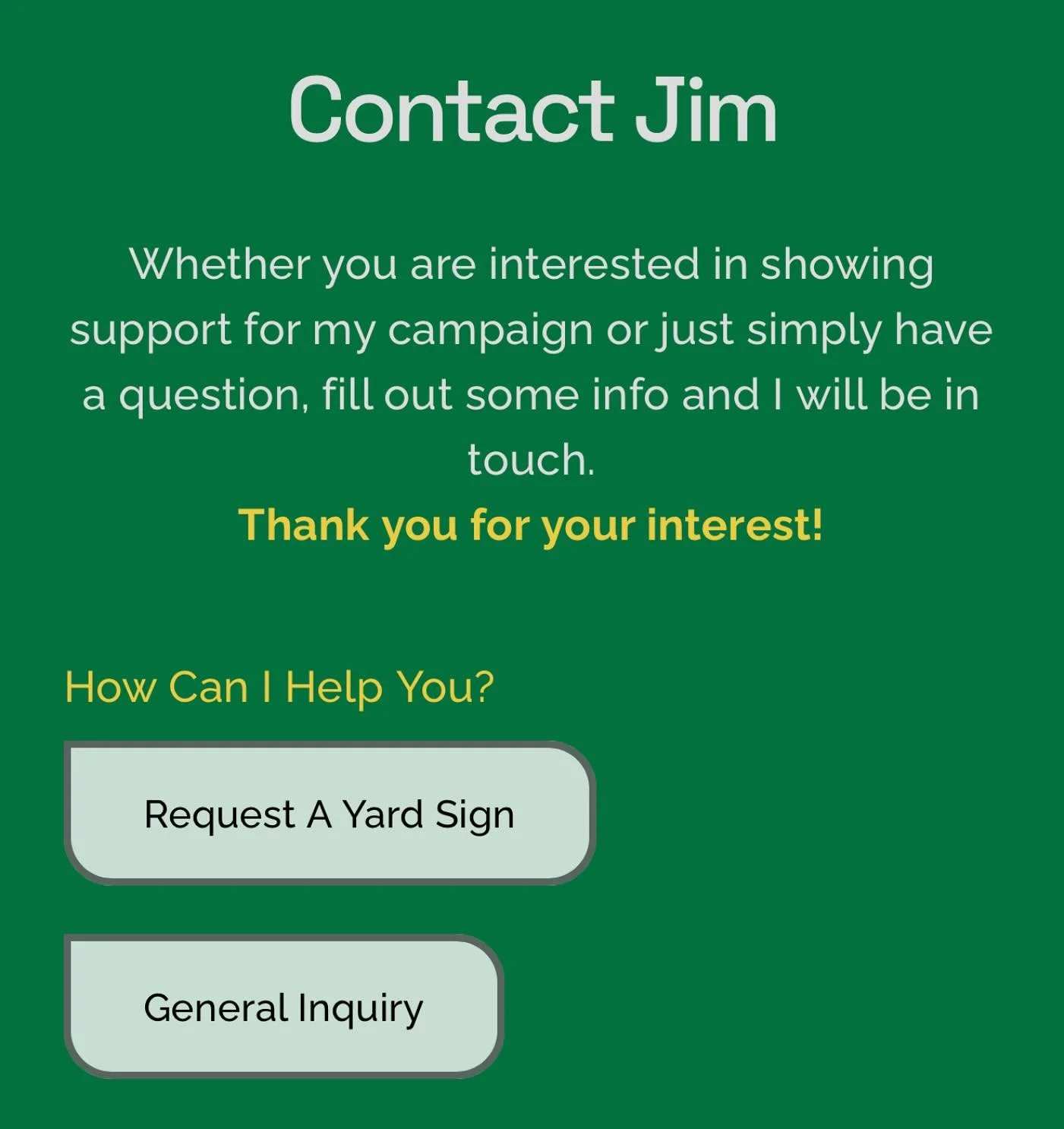 The website is live! Take a minute to visit it, read more about my background, and request a yard sign! 

www.jimshieldsmedina.com