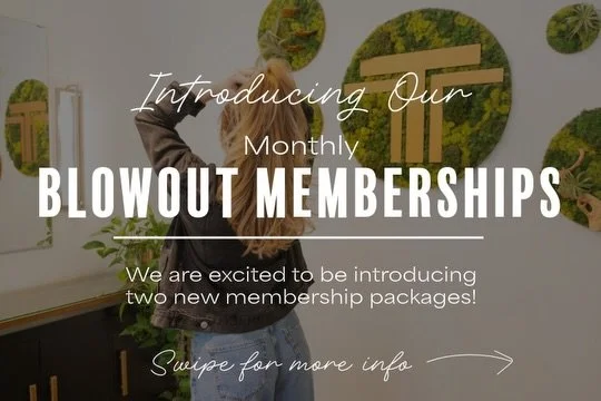 ✨We are so excited to be offering two new membership packages!! Join our monthly blowout club for $100 savings! For those who like to constantly feel their best. An additional 4 blowout package available for purchase for $40 savings! Ready to be book