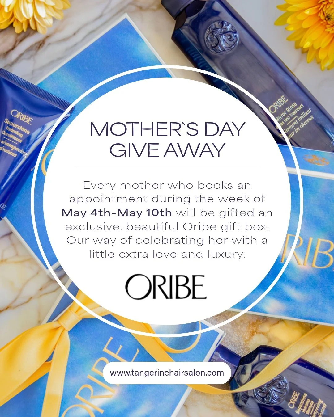 💐Mother&rsquo;s Day giveaway!🌷
To show that extra love, we are giving away complimentary @oribe gift box sets for every mother who books an appointment next week! Valid May 4th - 10th. ✨
Reserve your spot today!