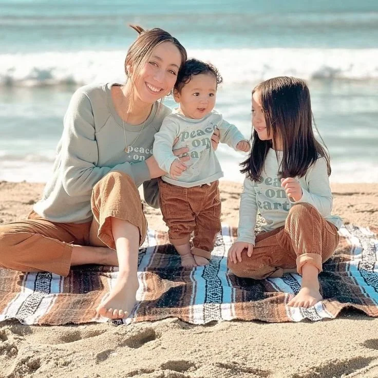 Mommy and me graphic tees, toddler/kid pants