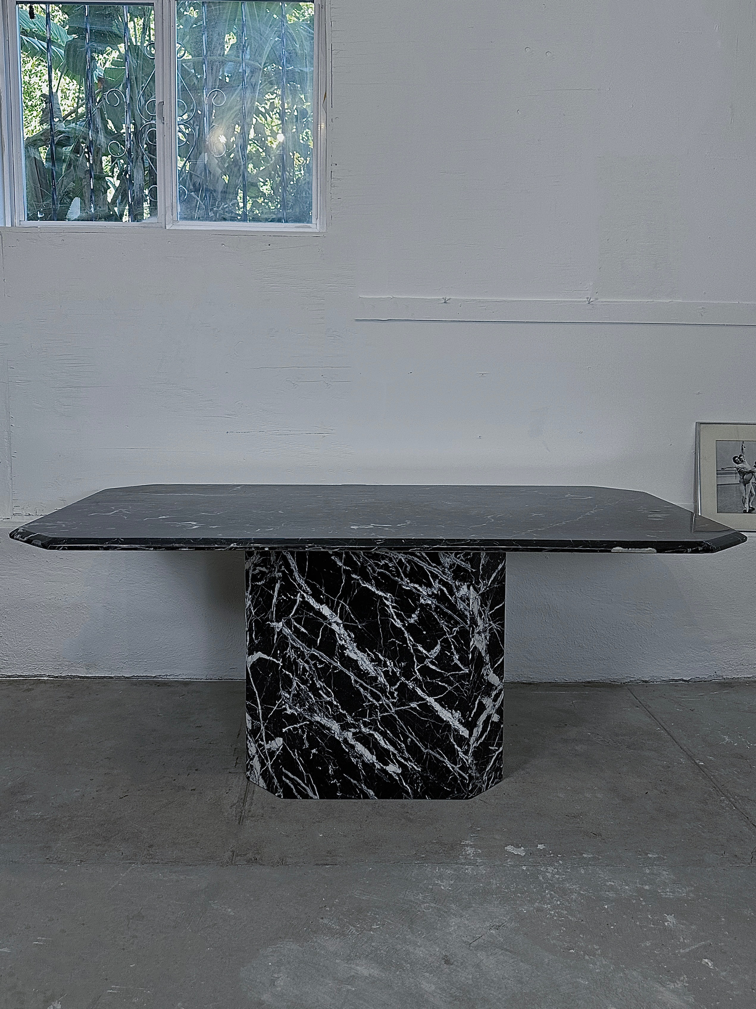 Vintage Italian Marble Dining Table