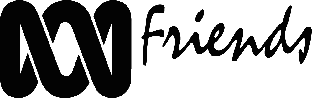 Stylized ABC logo with the word 'friends' written in cursive.