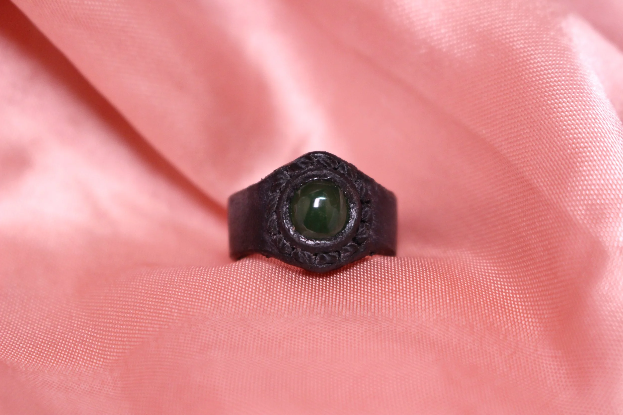 Jade Leather Ring (Custom Piece)