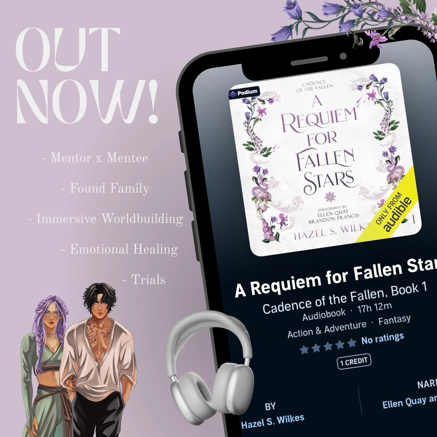 A Requiem for Fallen Stars audiobook is OUT NOW!!!!✨ May your ears enjoy🫶🏼
&bull;
&bull;
&bull;
#audiobookstagram #tbrlist #romantasybooks #arequiemforfallenstars #booktok