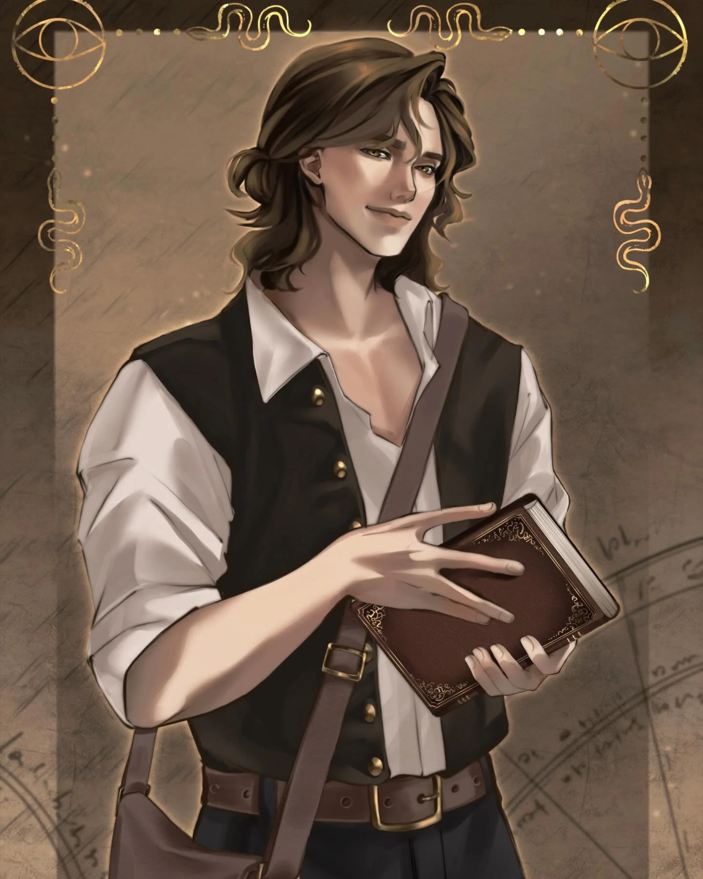 Our next Meet the Character Monday: Gray Nightenjoy 🤎 (because of BookCon, today is my Monday. so let us all pretend this isn&rsquo;t posting on Tuesday lol.) 

Like all pieces in the &ldquo;Meet the Character&rdquo; collection, artwork done by the 