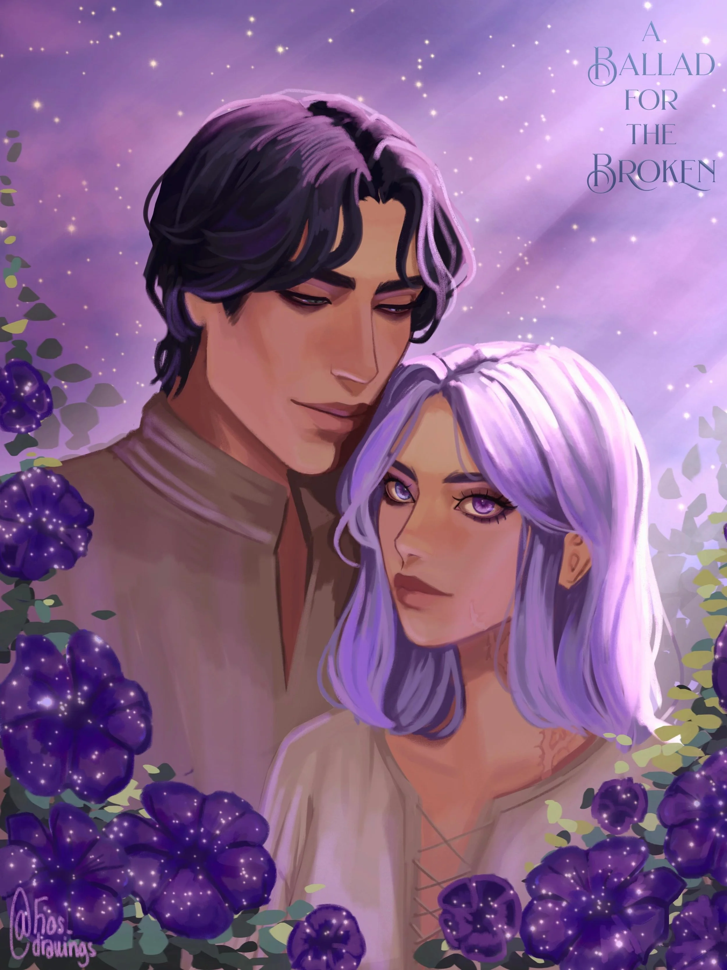 The love I carry for these two&hellip; 💜

Only 18 more days until A Ballad for the Broken is officially released, and I couldn&rsquo;t be more excited (and nervous, but neither here nor there) For now, enjoy this BEAUTIFUL piece of artwork by the in